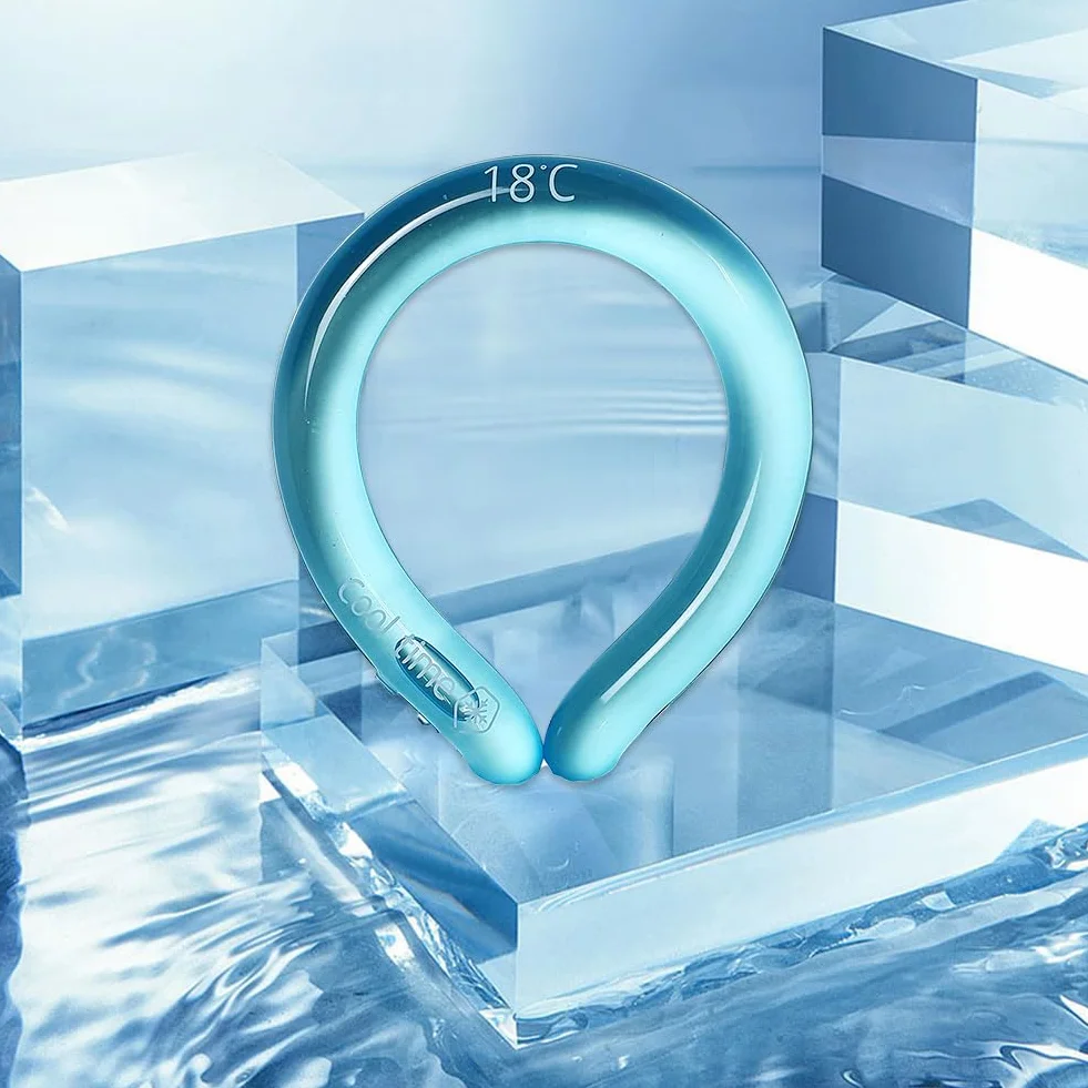 Tubo di Raffreddamento del Collo,Tubo di Ghiaccio del Collo Fisico 18°C Dispositivo di Raffreddamento Collo,Tubo di raffreddamento per Collo,Anello di Raffreddamento del Collo,Reusable Cooling Ring
