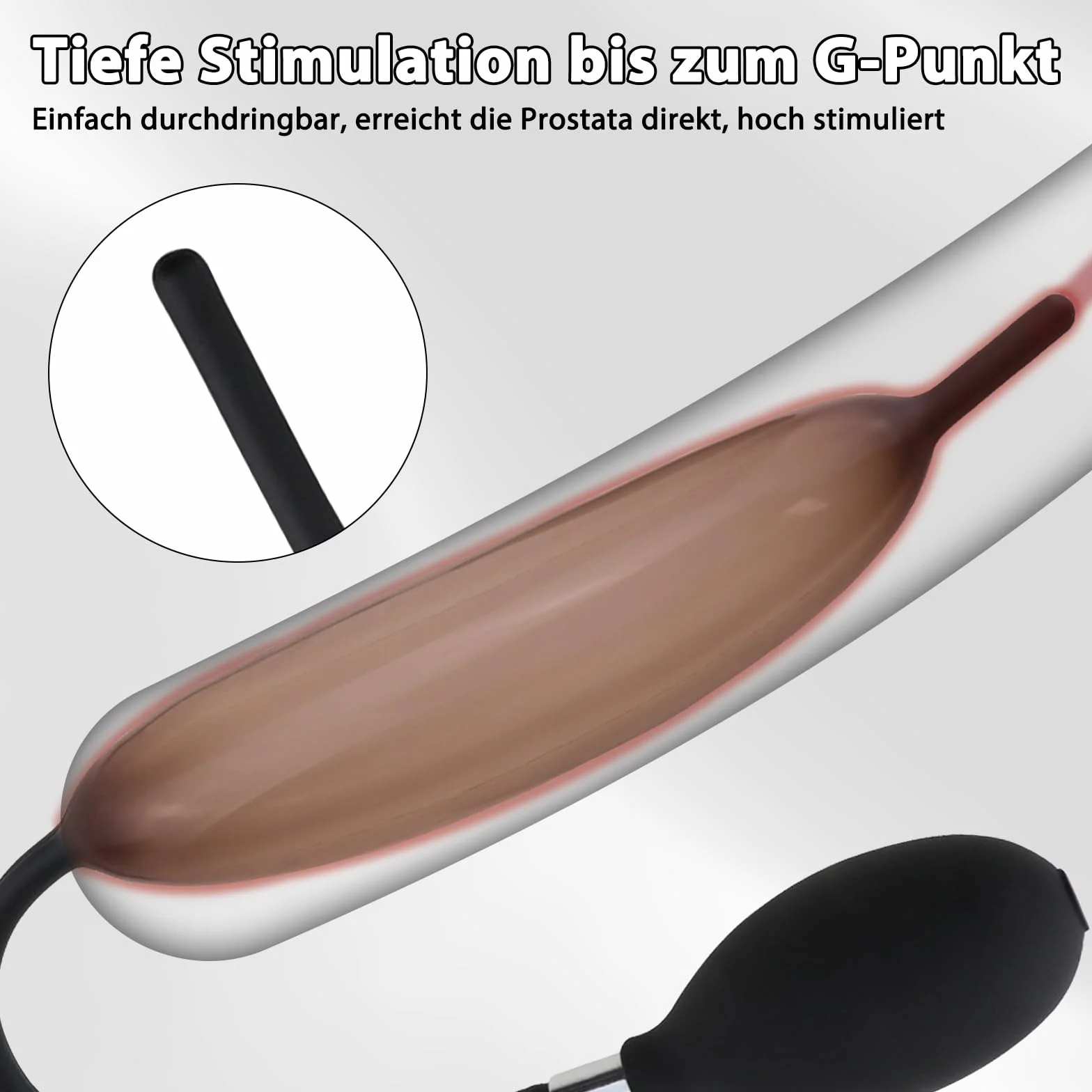 BDSMJOY Dilatatore uretrale gonfiabile in silicone, Uretrale pene plug, Urethra dilators Sextoys per uomini