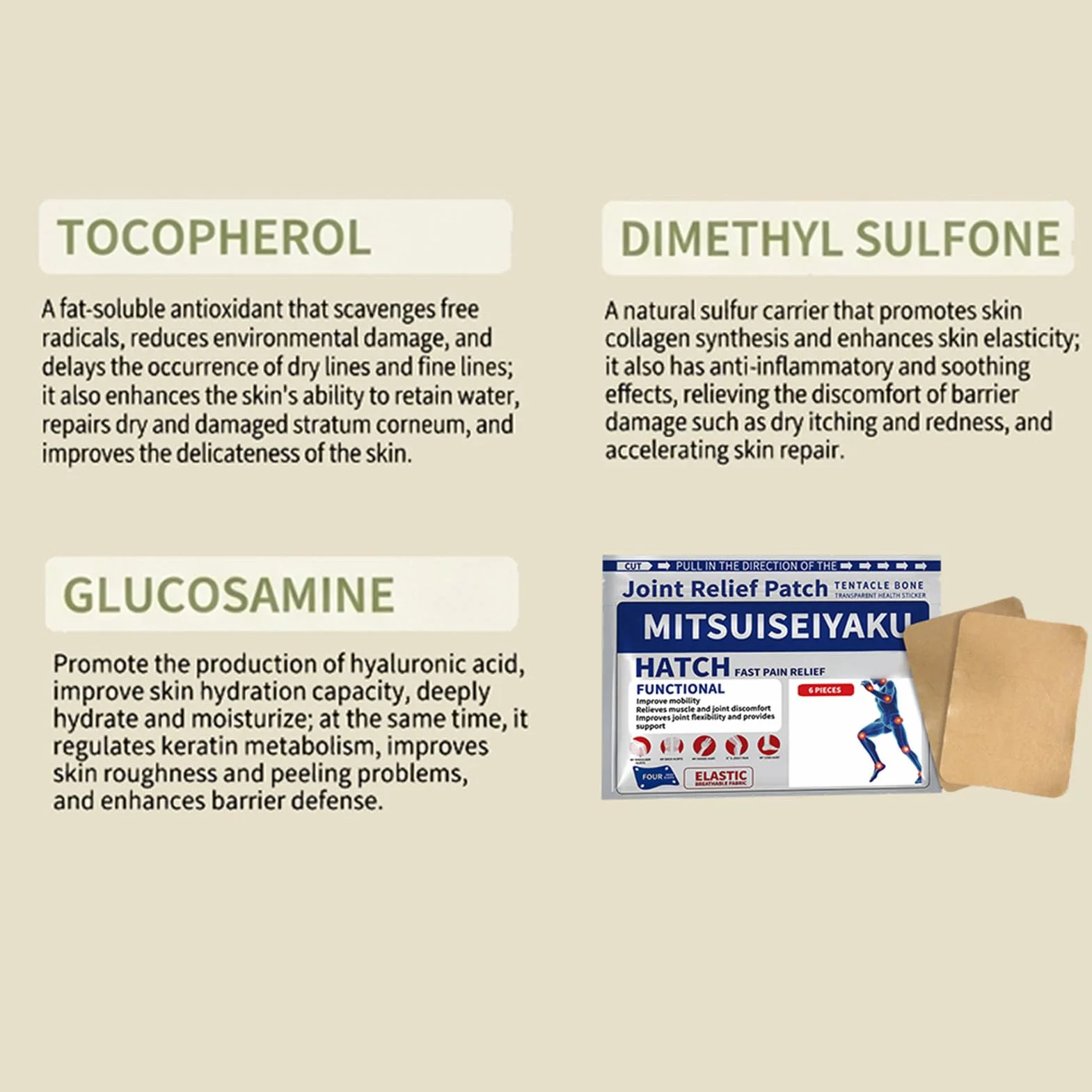 Toppa lenitiva delicata per ginocchio, spalle, schiena, muscoli, collo, gambe