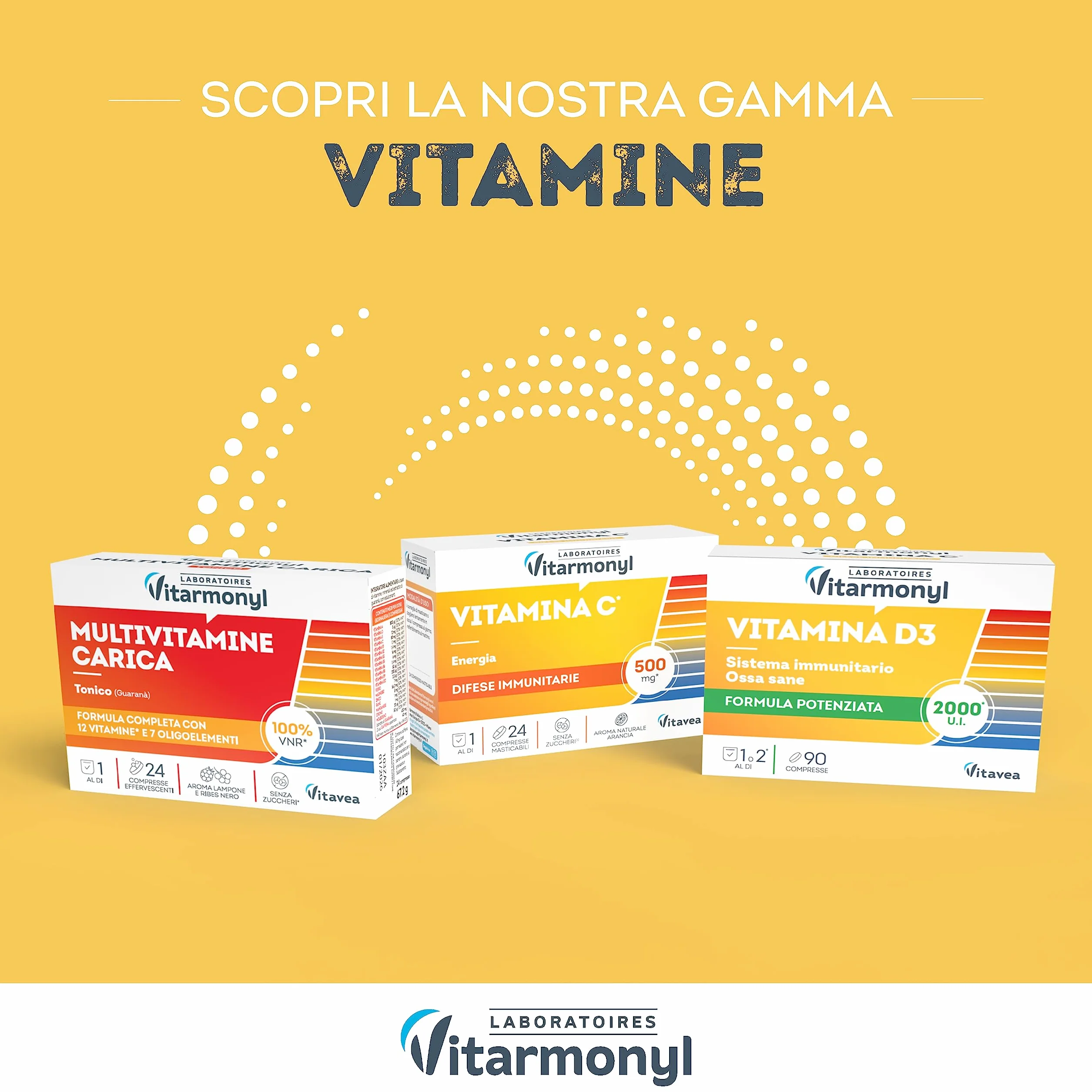 Ferro Acido Folico - Integratore Alimentare a base di Ferro e Acido Folico, con Spirulina - Per il Sistema Immunitario - Multivitaminico - Confezione da 30 capsule - Vitarmonyl