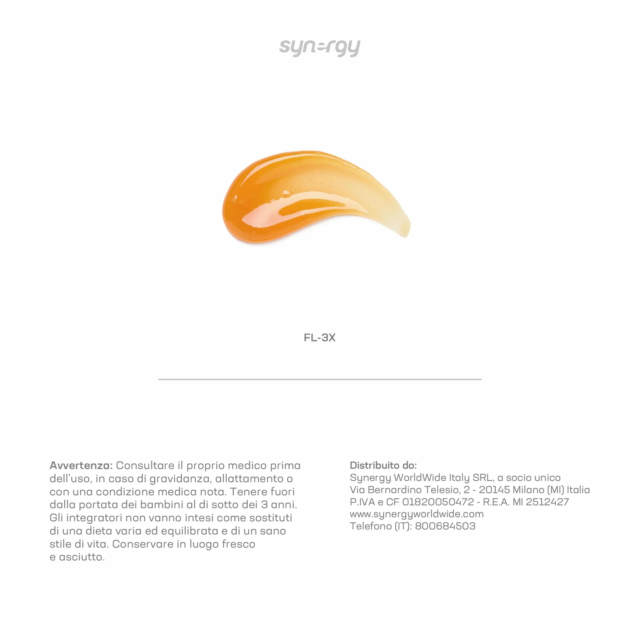 Synergy WorldWide FL-3X | Integratore sportivo con 500 mg di glucosamina, 300 mh di condroitina e 125 mg di MSM | Salute della mobilità articolare | Senza glutine | 8 bustine | 96 dosi per confezione