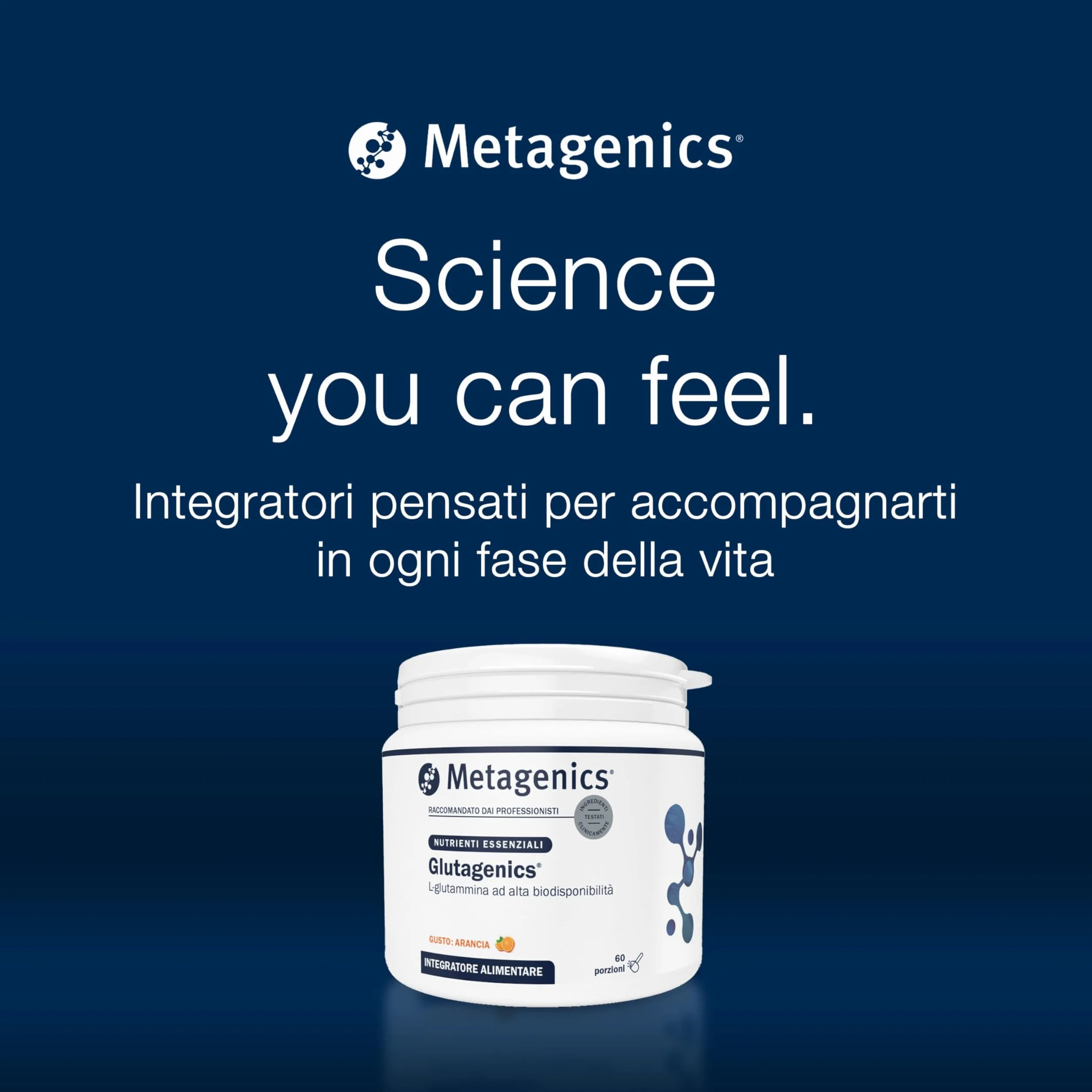 Metagenics Glutagenics ID - Fonte di L-Glutammina, Amminoacido Condizionatamente Essenziale - 60 Porzione