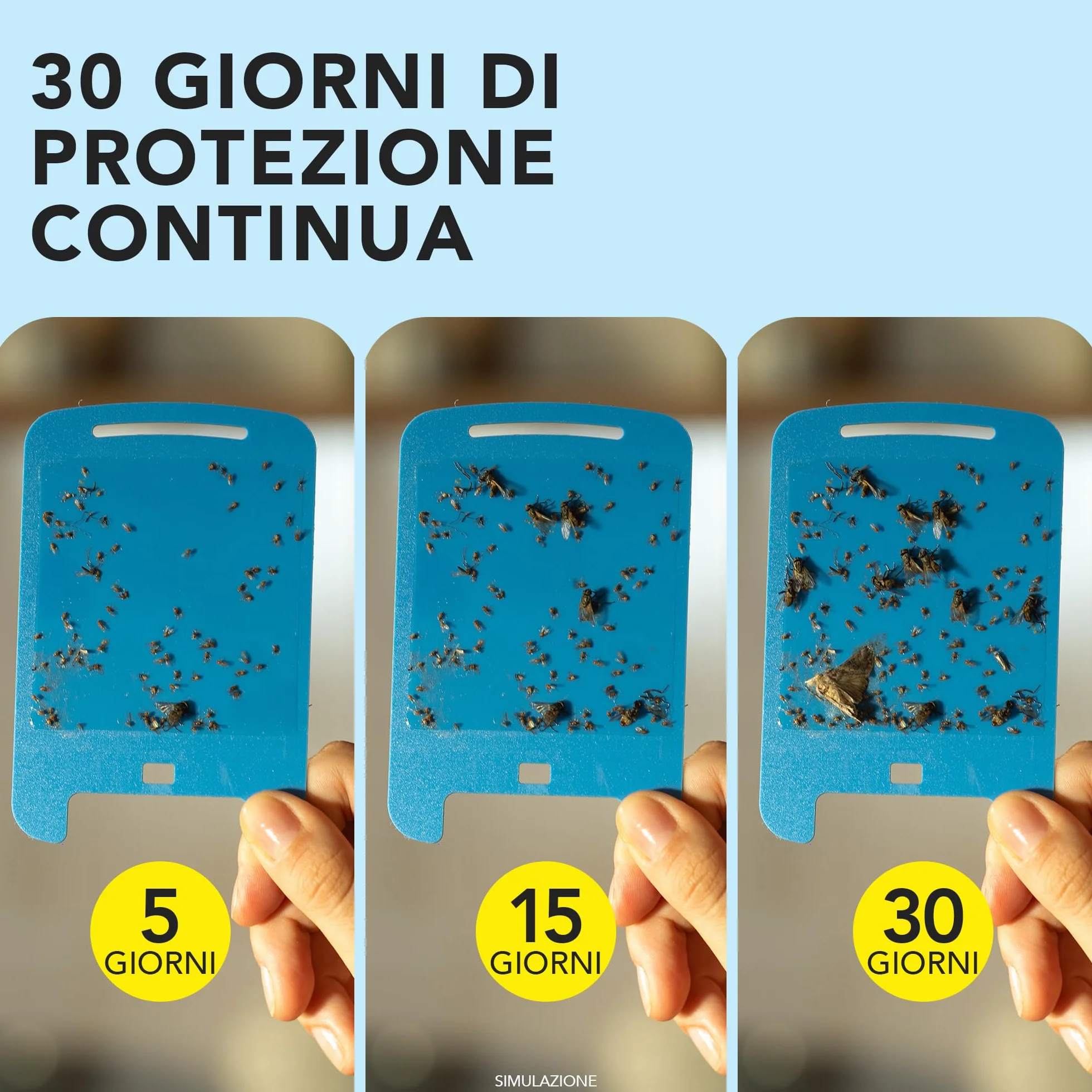 Raid Essentials Trappola Insetti Volanti Base Antimosche, Antimoscerini e Antitarme, Senza Insetticida, Protezione 24/7 dagli Insetti Volanti, per uso Interno, 1 Trappola e 1 Ricarica