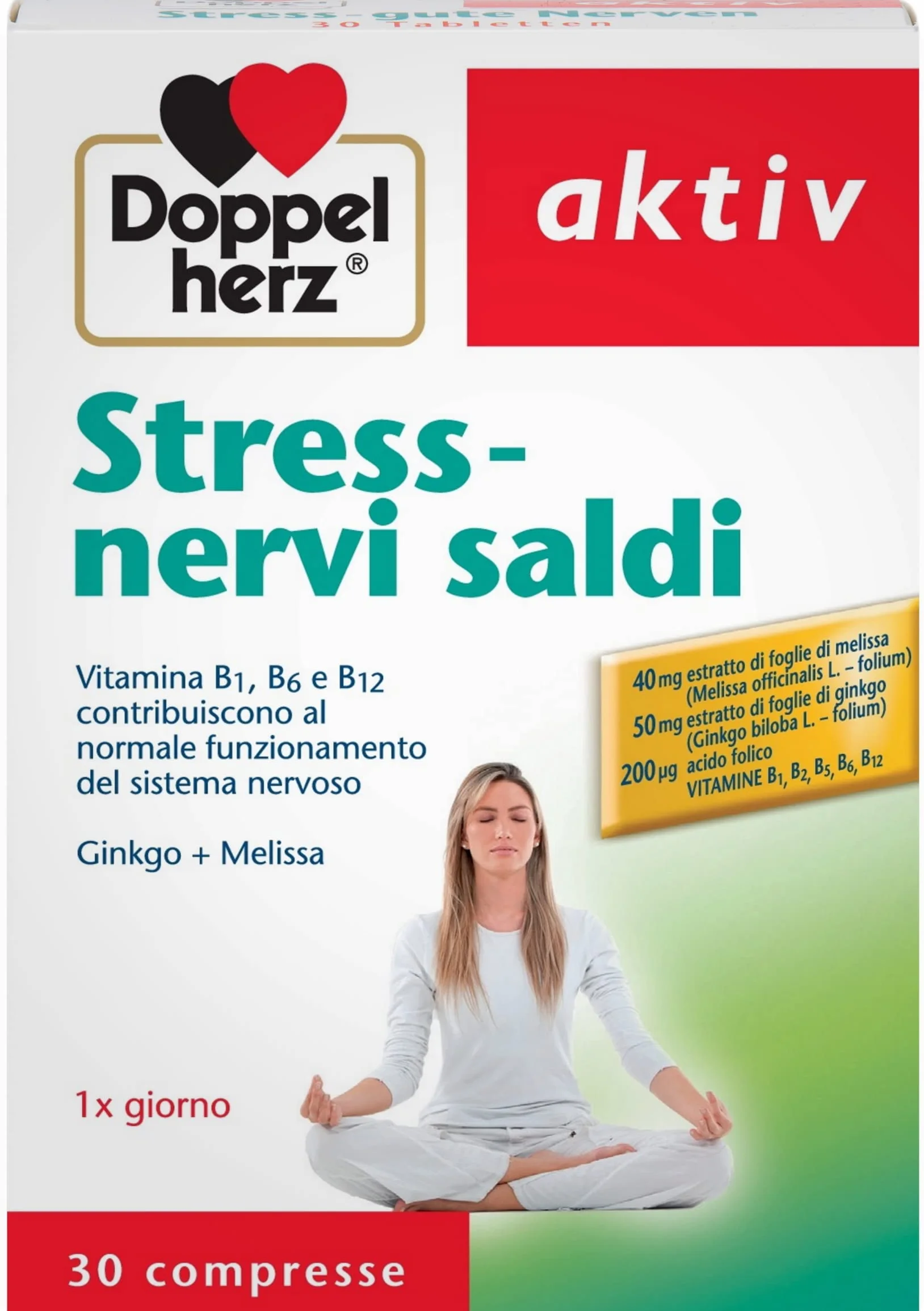 Doppelherz aktiv Stress - gute Nerven Mini-Tabletten, 30 pz Compressa