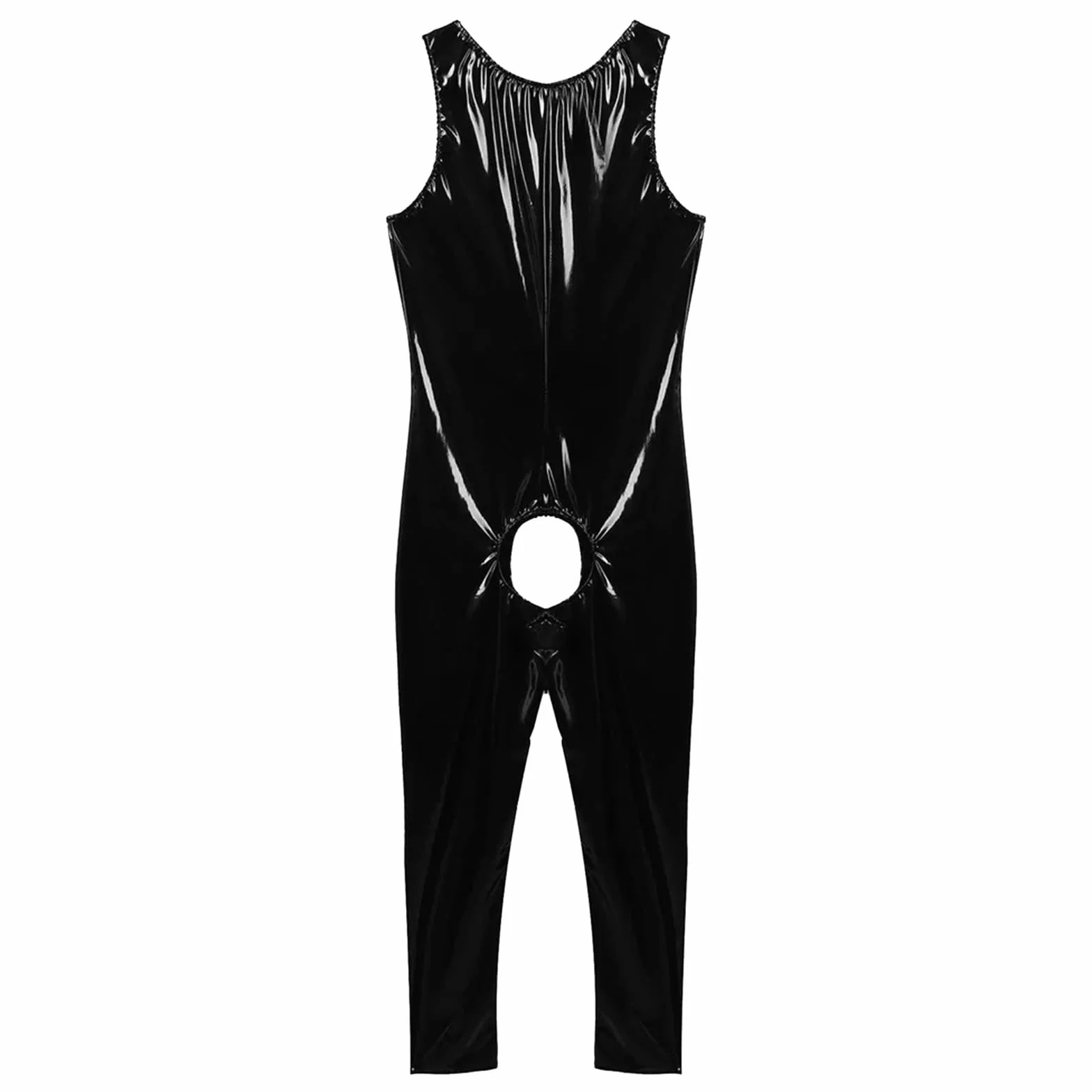 Lattice Catsuit uomo tuta da uomo in stile bagnato, materiale slim fit, lattice lucido, tuta sexy in pelle laccata, maglia da uomo, alla moda, per feste, clubwear, effetto laccato, effetto