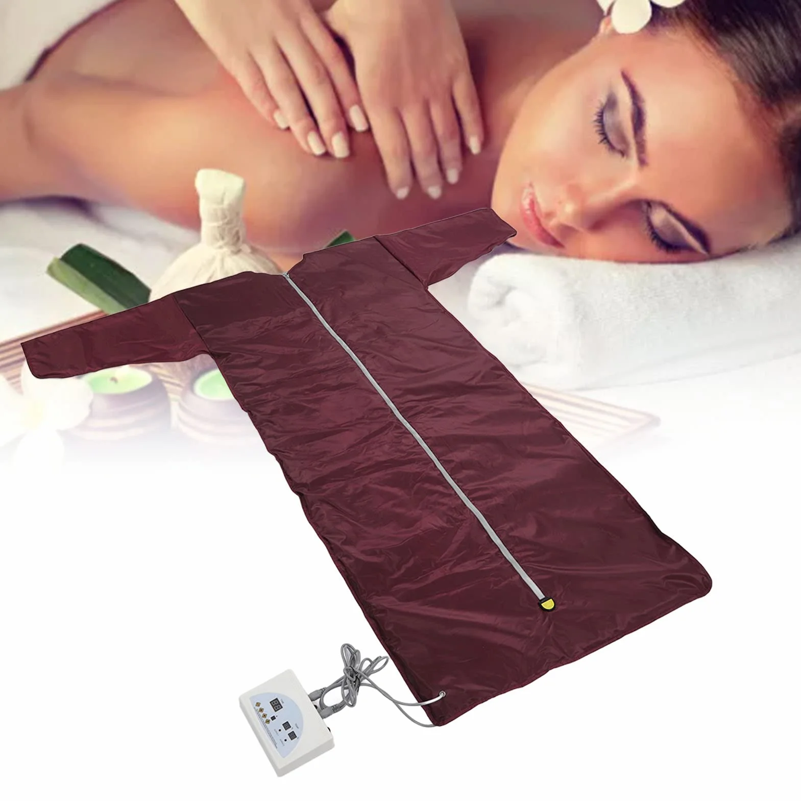 Sauna a Infrarossi Coperta Portatile per Sollievo Fatica Disintossicante con Interruttore di Sicurezza EU