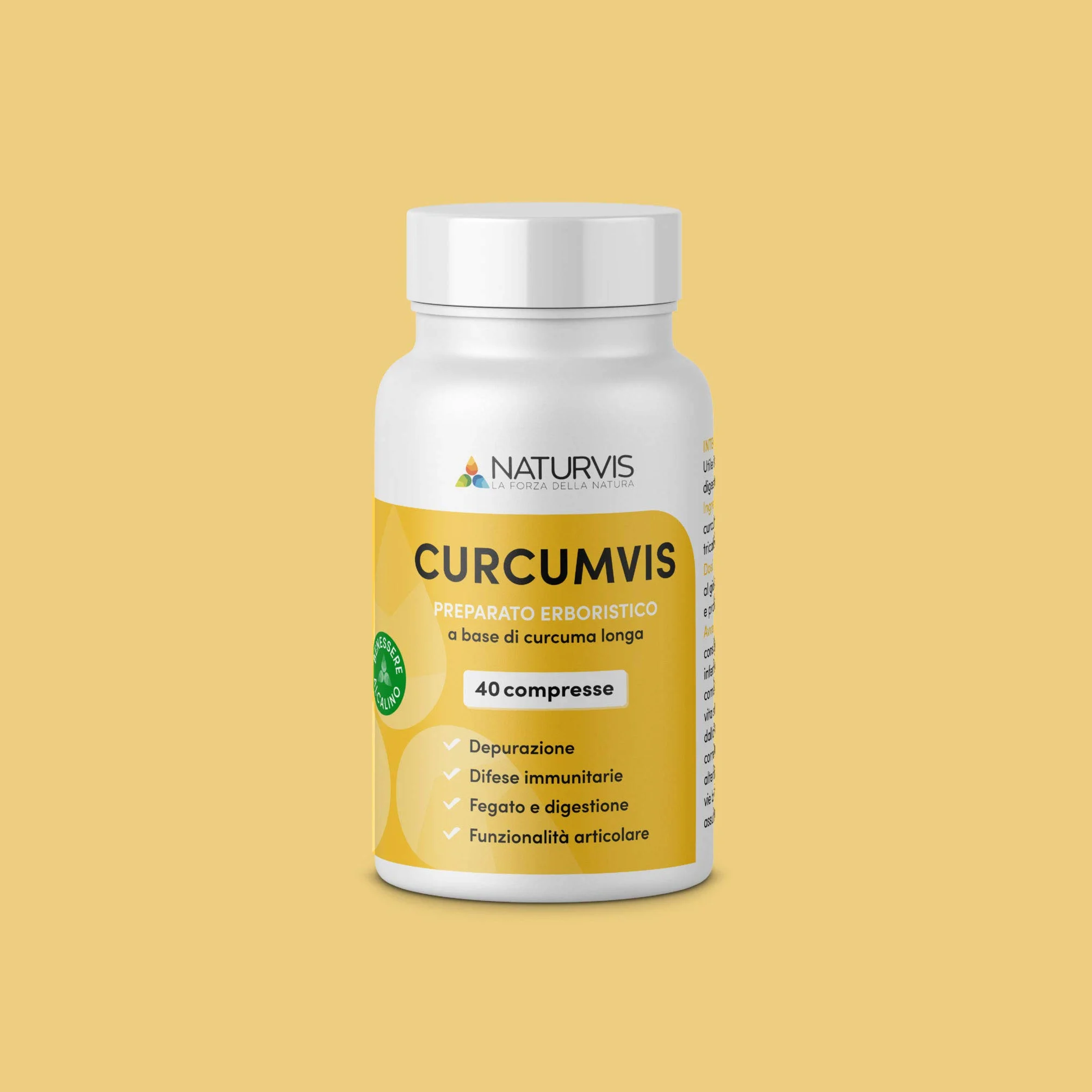 Integratore alimentare a base di curcuma longa Curcumvis NATURVIS