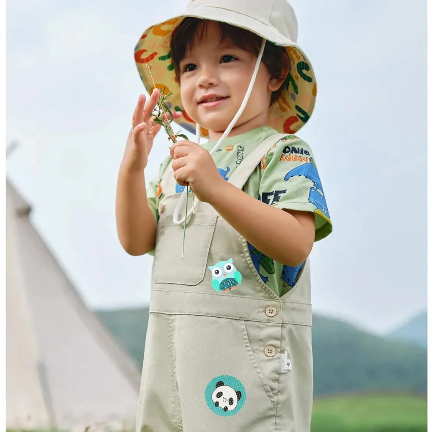 60 pacchetto antizanzara adesivi Bracciali Patches per Bambini Adulti Naturale DEET-Free Ingredienti vegetali Outdoor Camping Travel