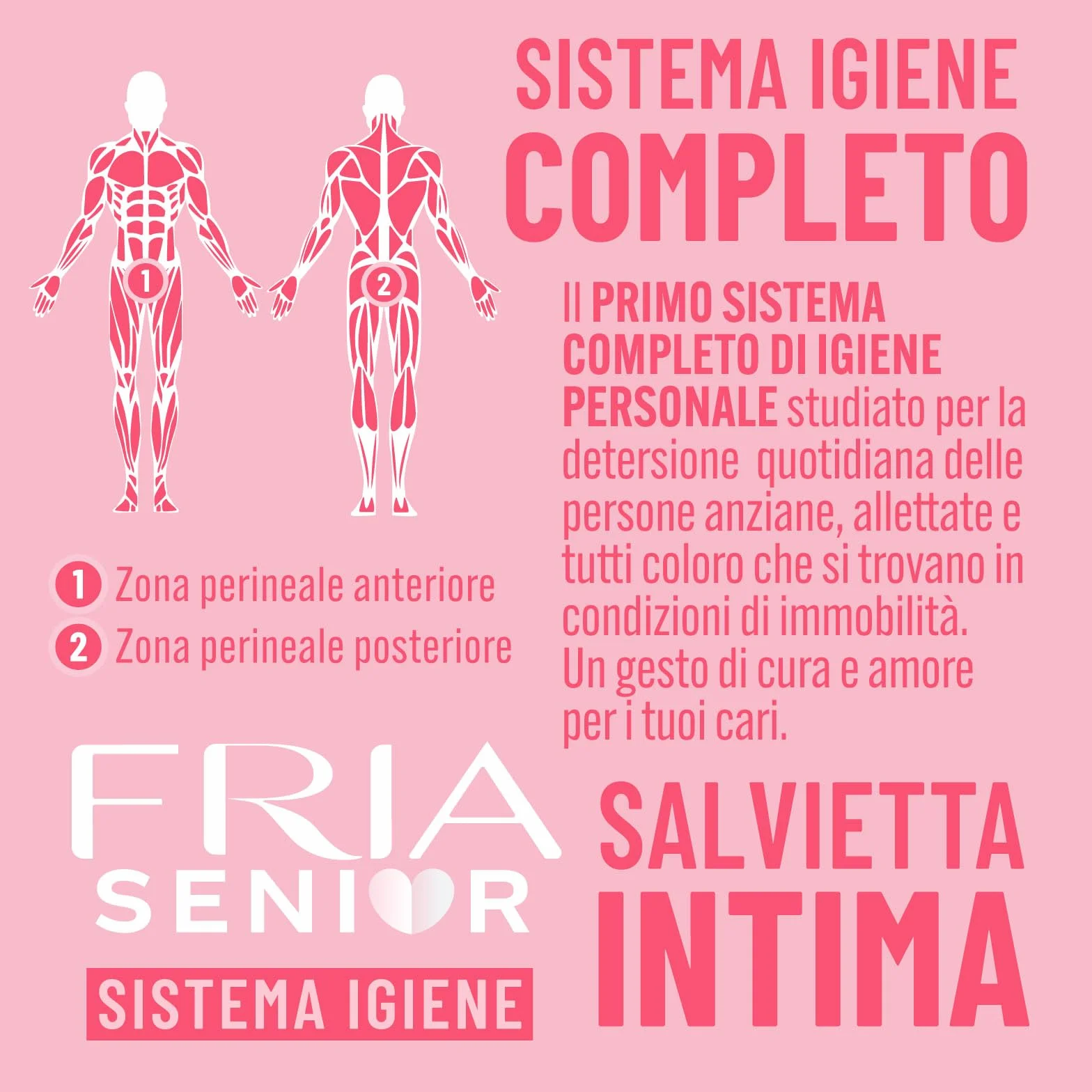 Salviette per l’Igiene Intima degli Anziani - con Estratti di Rosa Centifolia e Tiglio - Azione Riequilibrante - Antiodore - Formato: 60 Salviette - FRIA Senior (Confezione da 4)