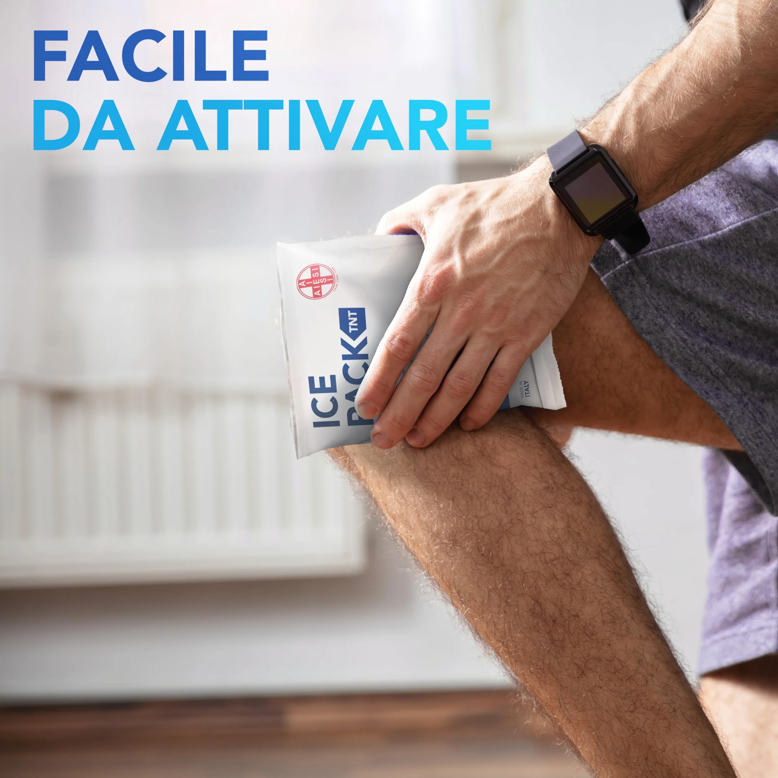 AIESI Ghiaccio istantaneo monouso 25 pezzi 14x18 cm ICE PACK TNT