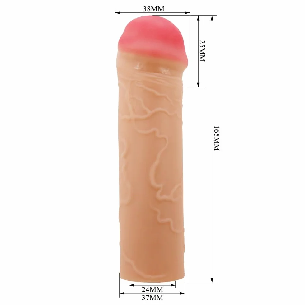 Guaina Fallica Indossabile sul Pene, Prolunga Pene, Manicotto Fallico Strapon Indossabile dall'Uomo