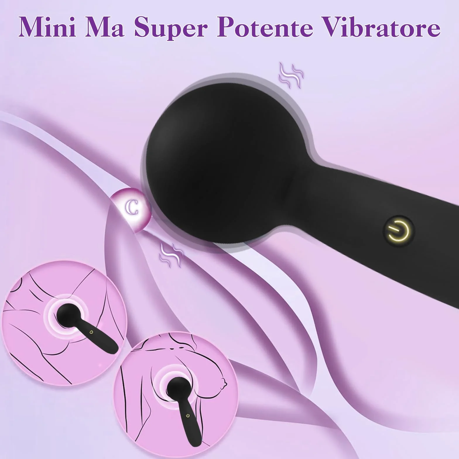 Vibratoreper Donna Professionale Vibratore Piccolo 10 Modalità di Vibrazione Sexytoysys Donna Coppia Vibratoreper Donna Punto g Squirting Vibratoriper Donne Sex Toys Stimolatore Clitoride (Nero)