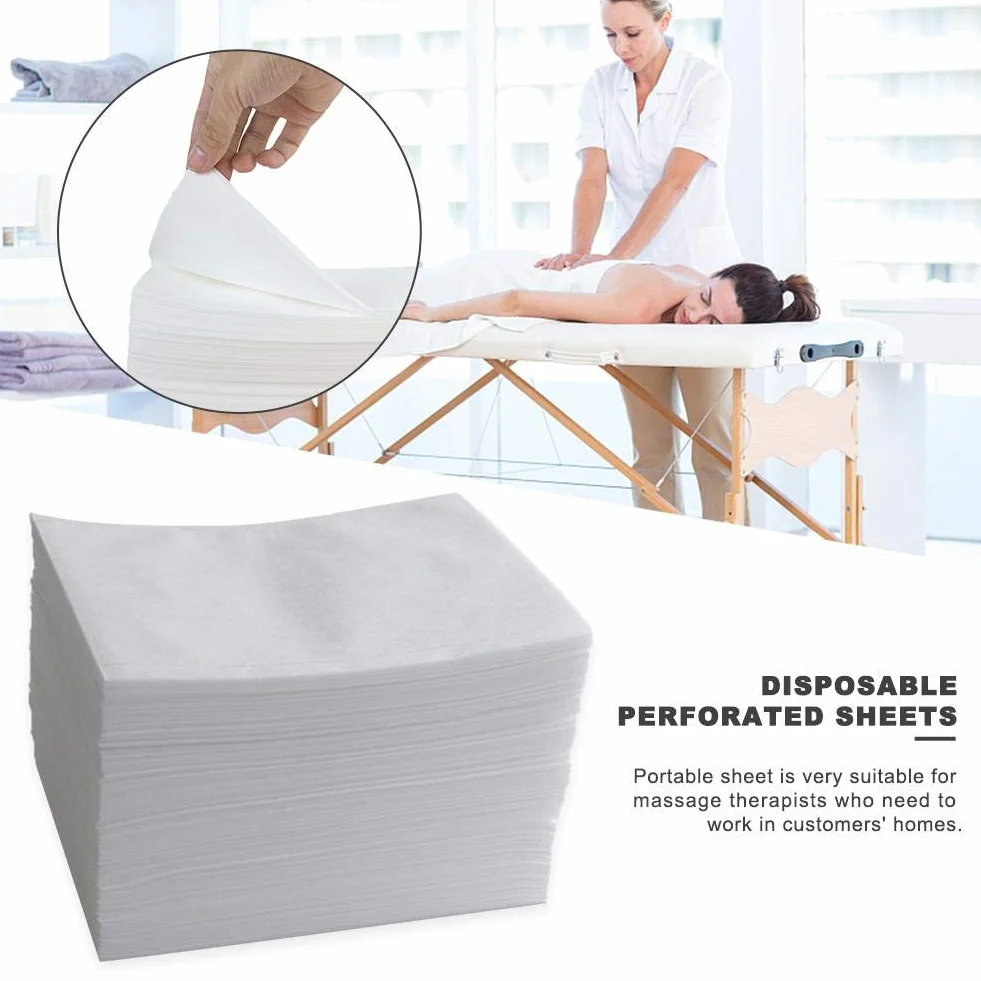 Lenzuolo Lettino Massaggio Usa E Getta 100 Tessuto Non Tessuto Fori Tuina 80x180 cm