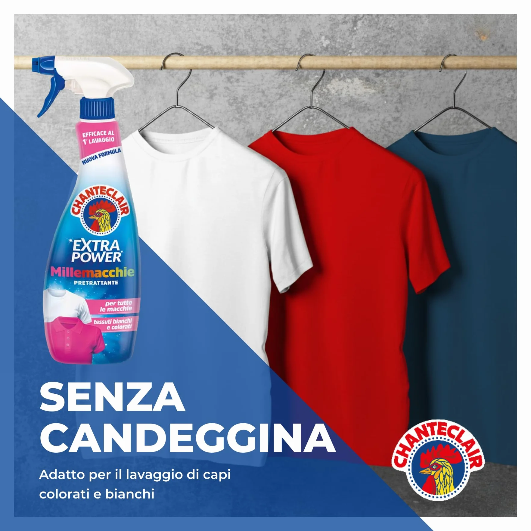 Chanteclair Millemacchie Extra Power, Smacchiatore Contro le Macchie più Frequenti, 500ml