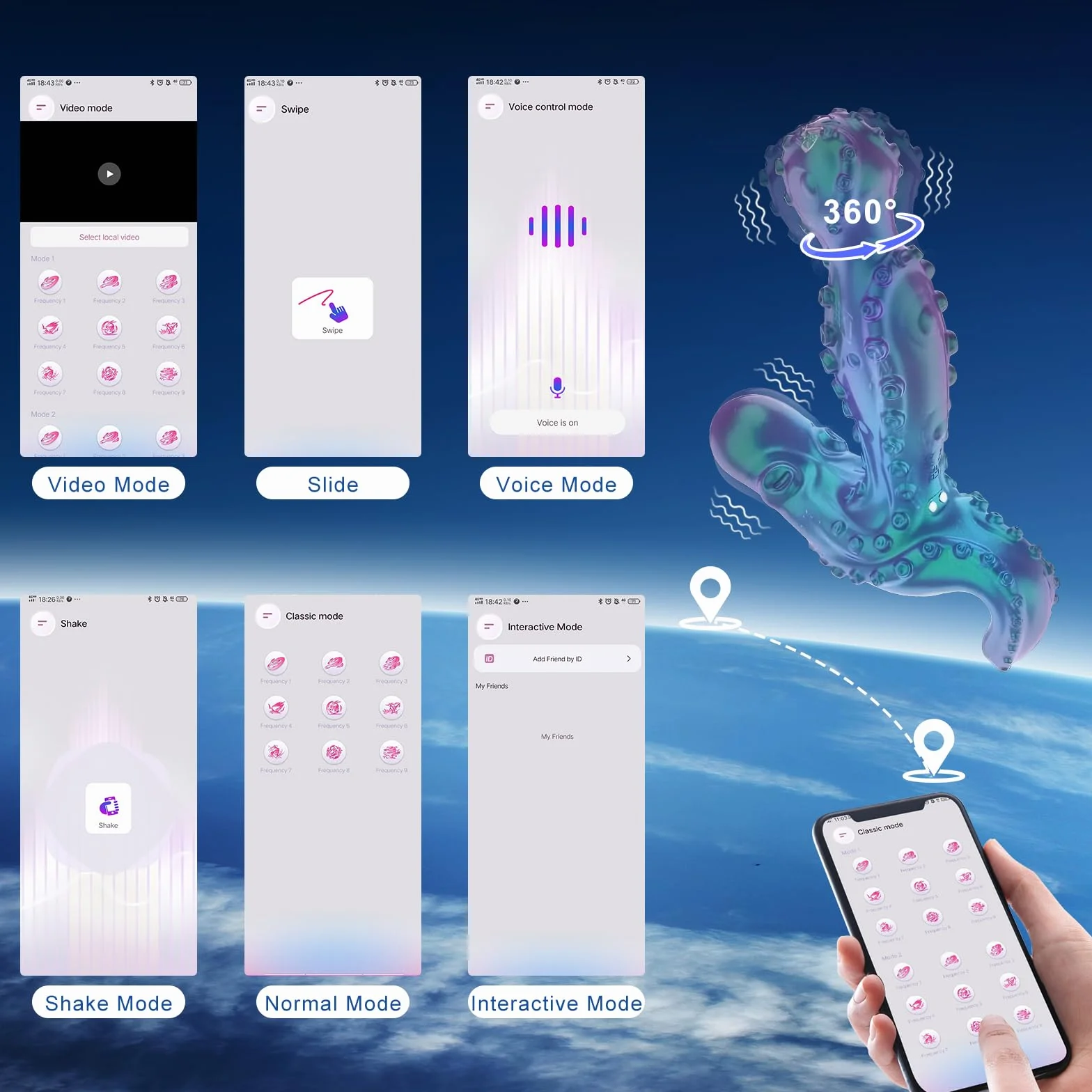 Qoosea 360°Rotante Masseur de Prostate Anal Vibratore 9 Modalità di Rotazione & 9 Modalità di Vibrazione Giocattolo per Adulti per Uomini e Donne Plug Anal con Telecomando Masseur di Clitoride