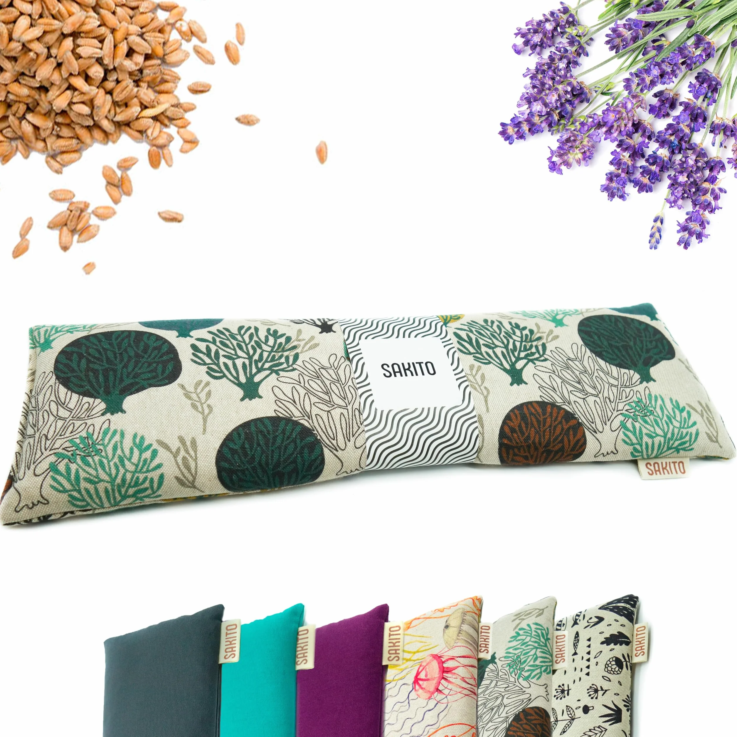 Cuscino Termico Microonde (43x12 cm) - Sollievo Naturale per Dolori Cervicali, Lombari e Mestruali, Uso a Caldo o a Freddo - Elevata Ritenzione del Calore - Profumo di Lavanda