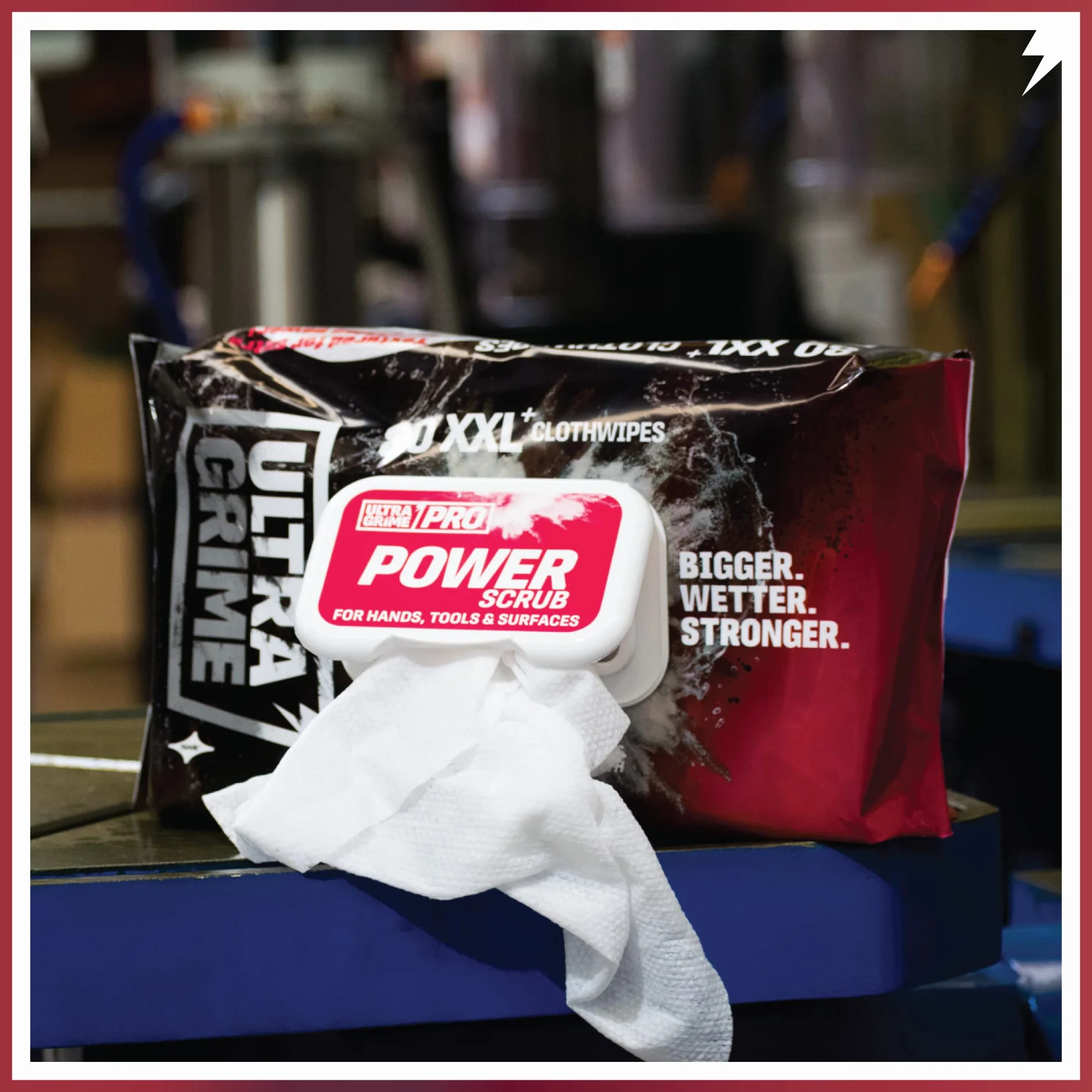 UltraGrime Pro Power Scrub Salviette industriali potenti 80 salviette umidificate 38 cm x 25 cm