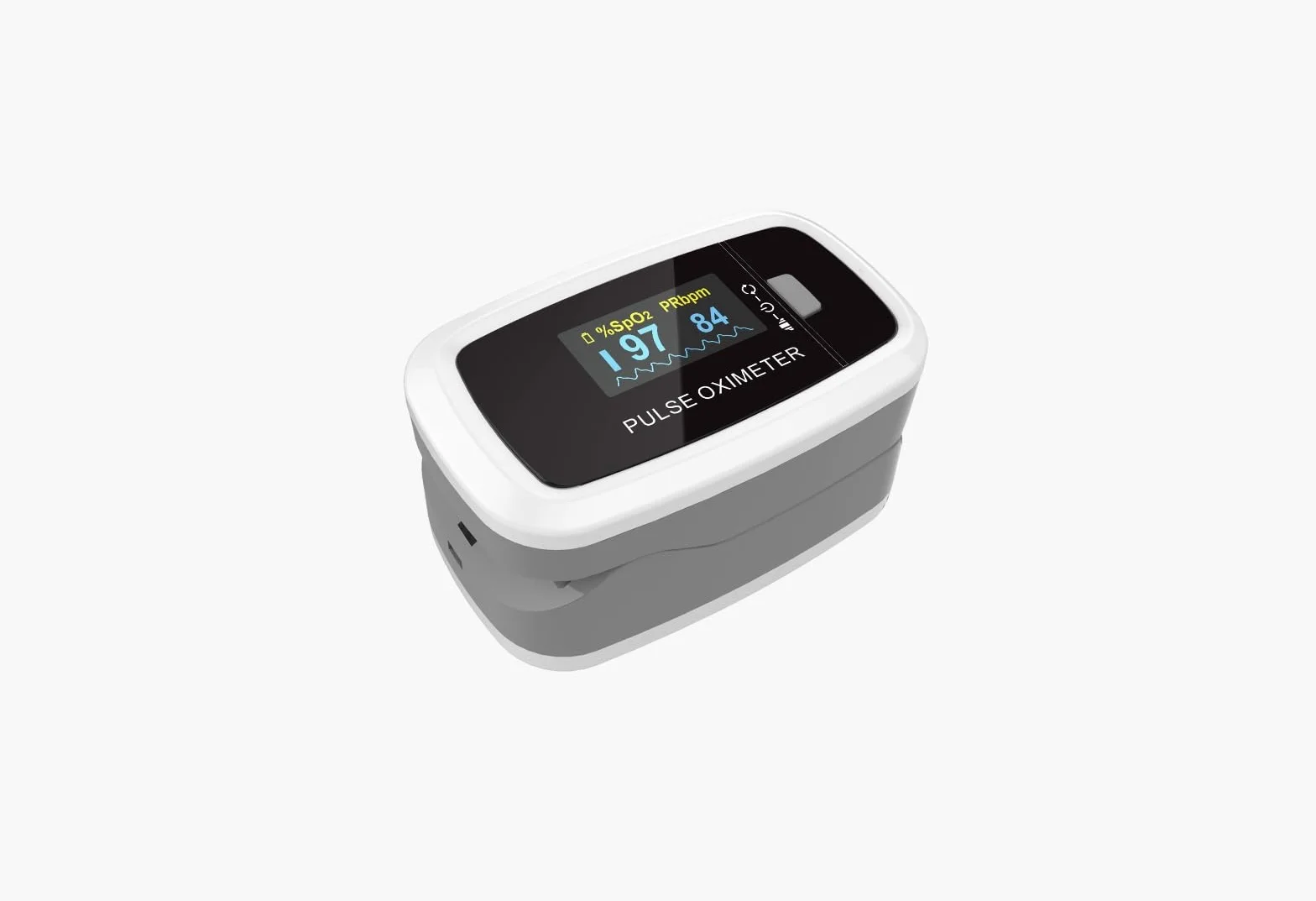 Saturimetro da Dito CMS50D1 Professionale Display OLED a Colori Orientabile 4 Posizioni SpO2 Frequenza Cardiaca Basso Consumo
