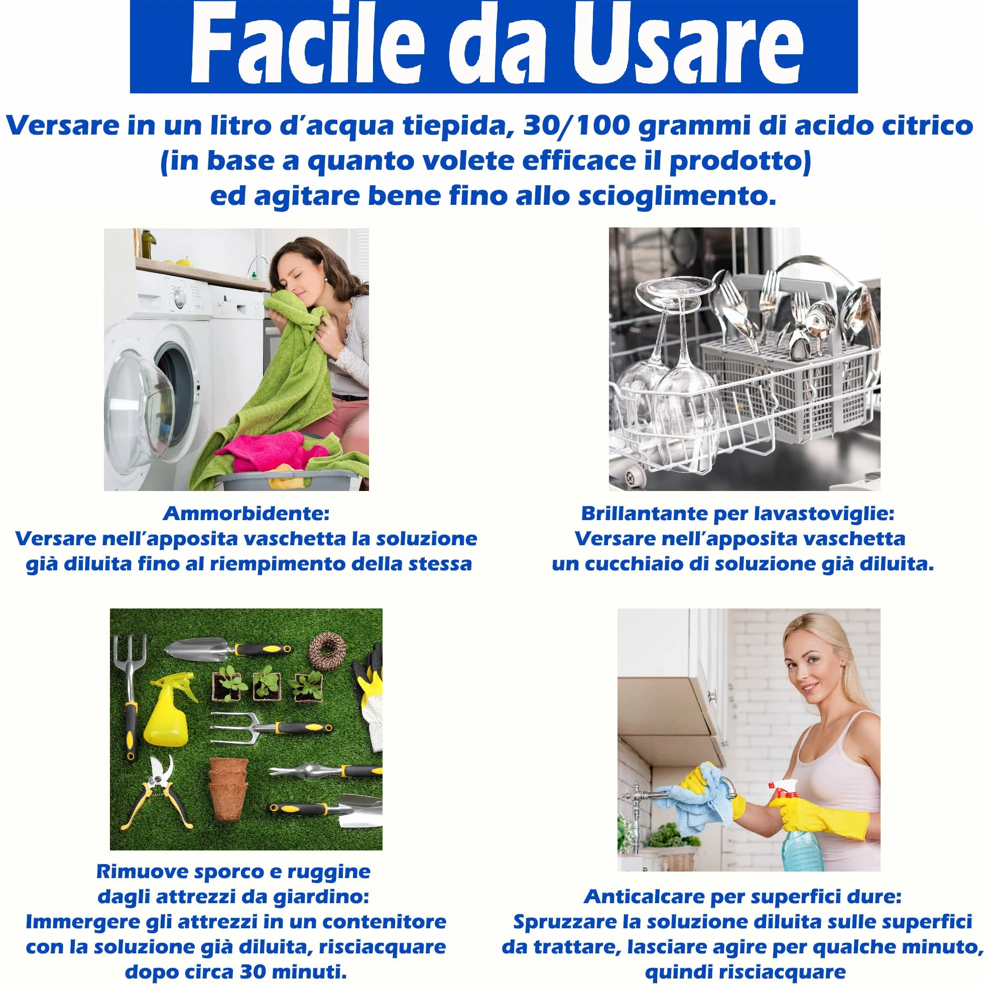 Acido Citrico Biologico 6 Kg Anticalcare Lavatrice Brillantante