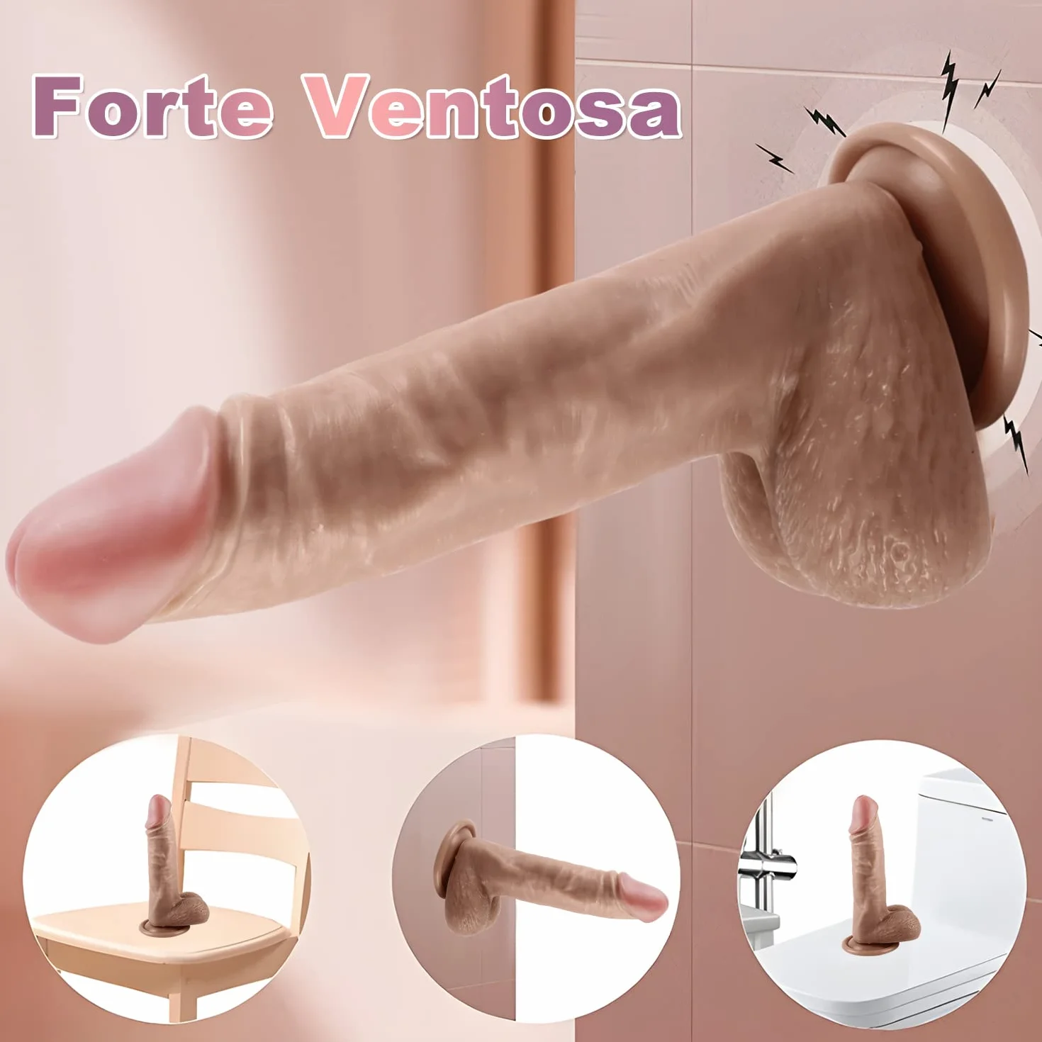 Dildo Realistico in Silicone 18cm Pene Squirting Sex Toys per Donna Uomo Coppia
