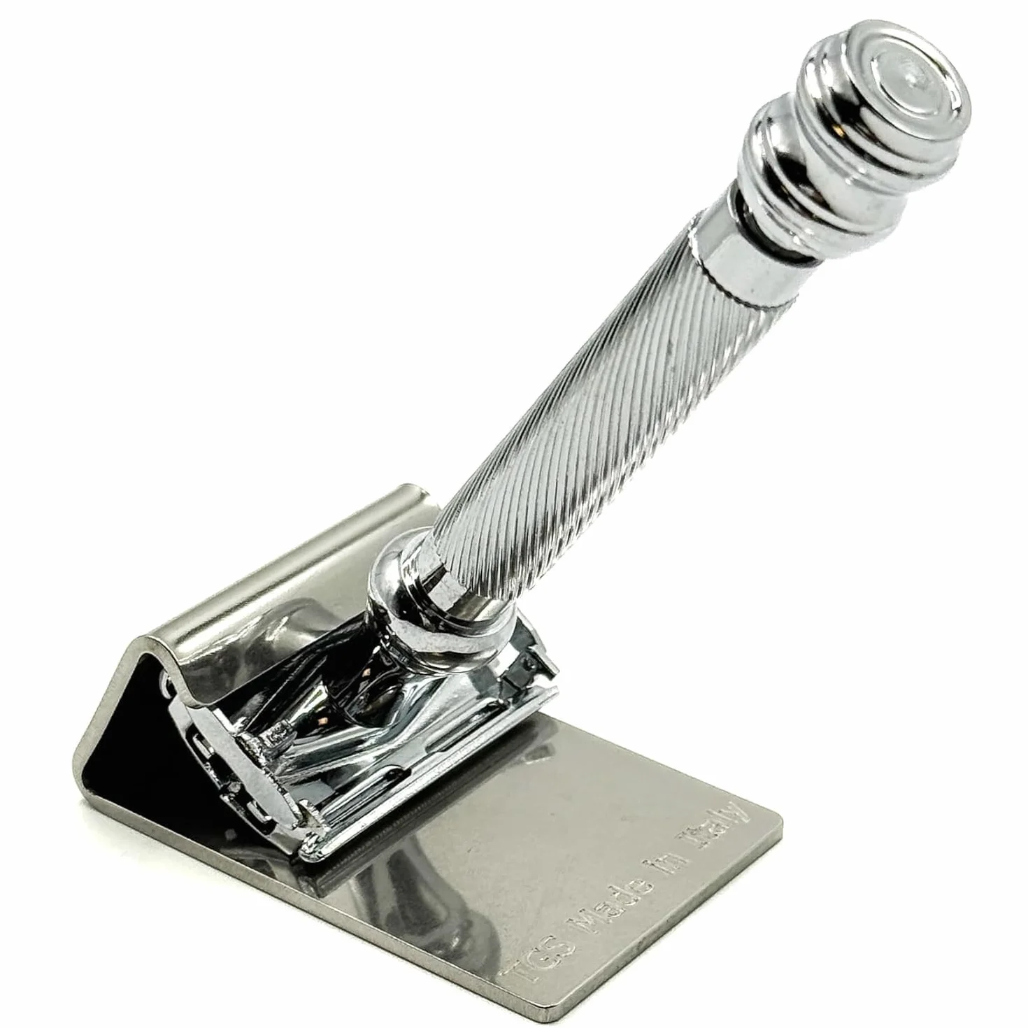 The Goodfellas' Smile Supporto per Rasoio di Sicurezza a Doppio Filo in Acciaio Inox 304 - Compatibile con Tutti i Modelli Standard - 100% Made in Italy