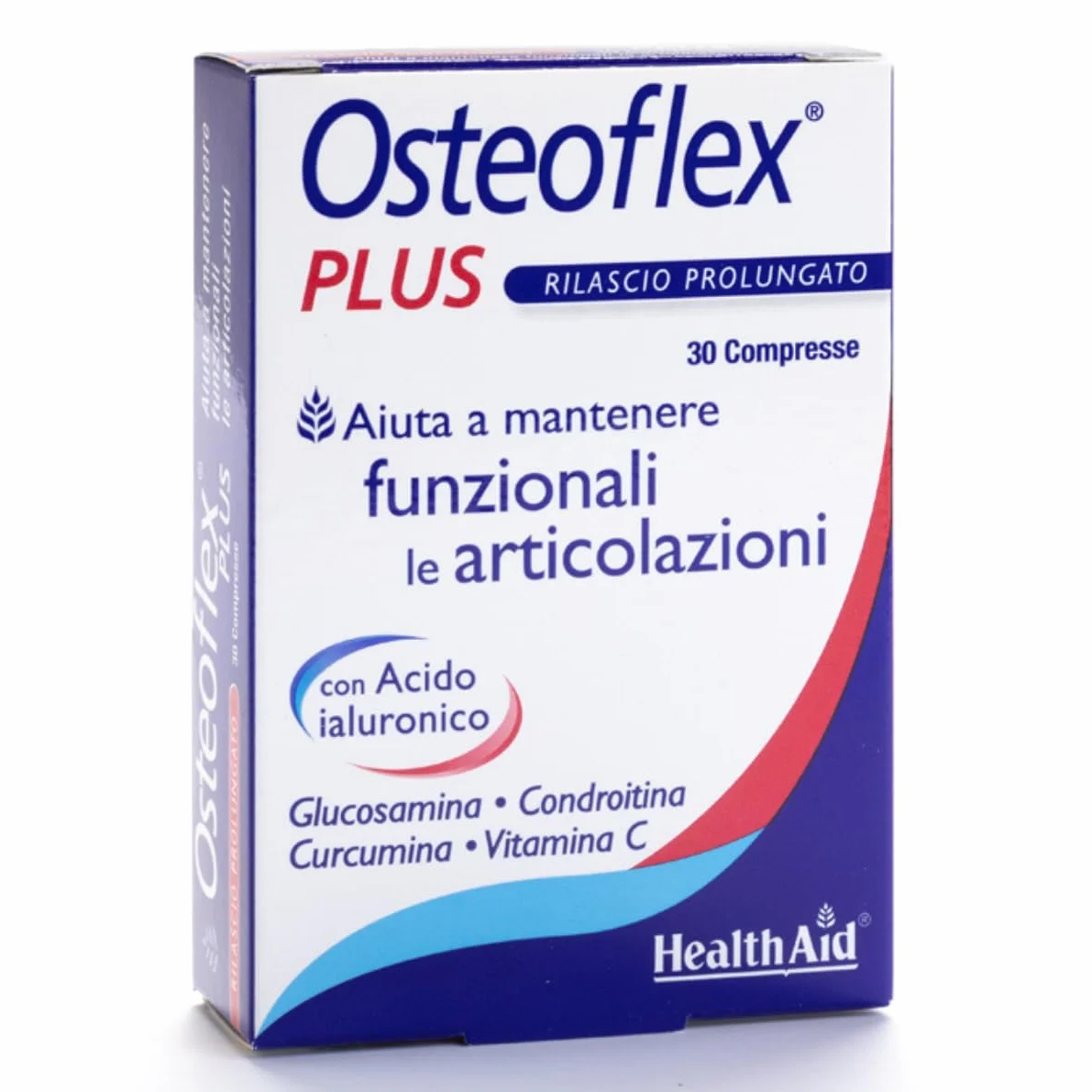 Healthaid Osteoflex Plus Integratore per Articolazioni e Cartilagine - Con Glucosamina, Condroitina e Acido Ialuronico, 30 Compresse