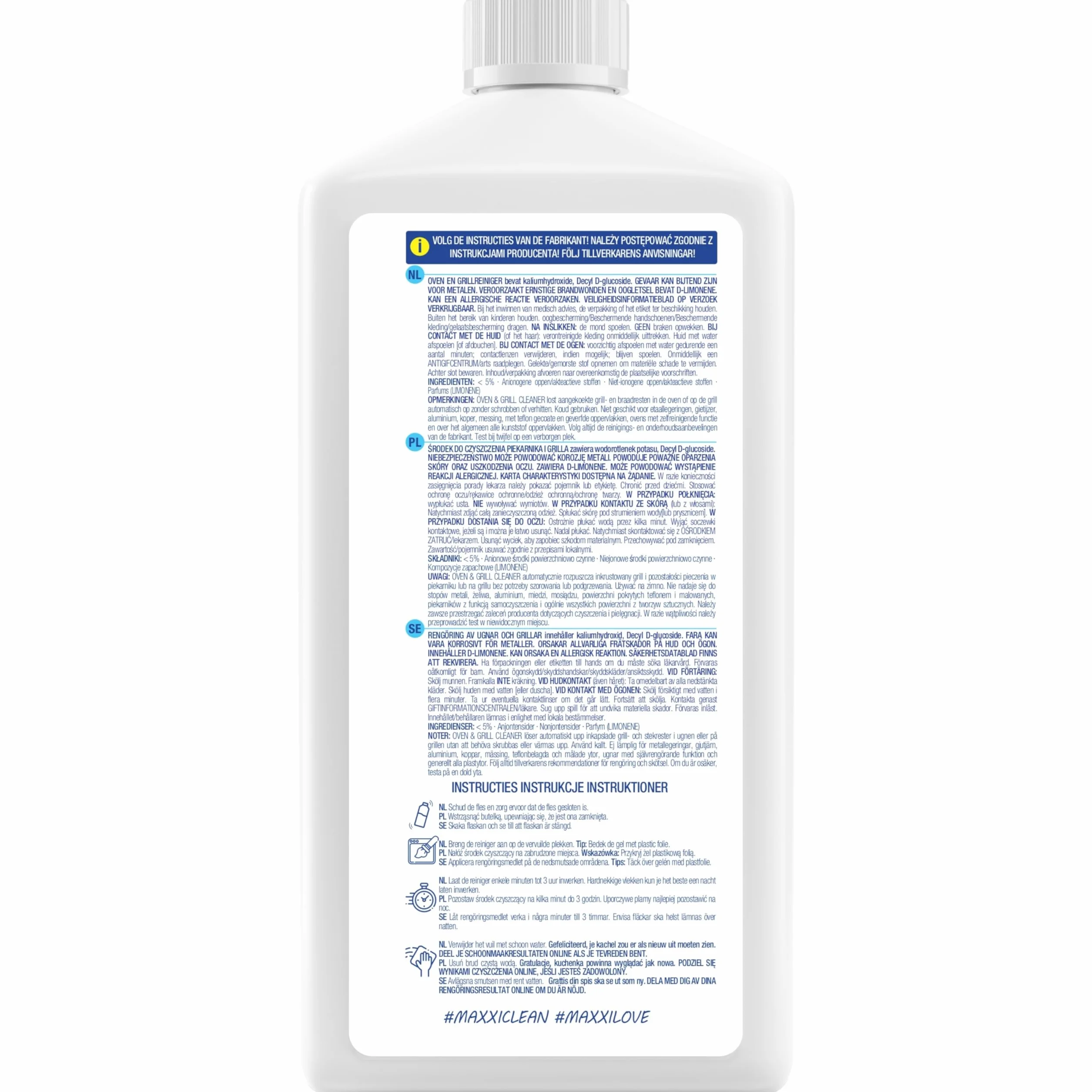 MAXXI CLEAN Pulitore per forno extra forte 750 ml sgrassatore