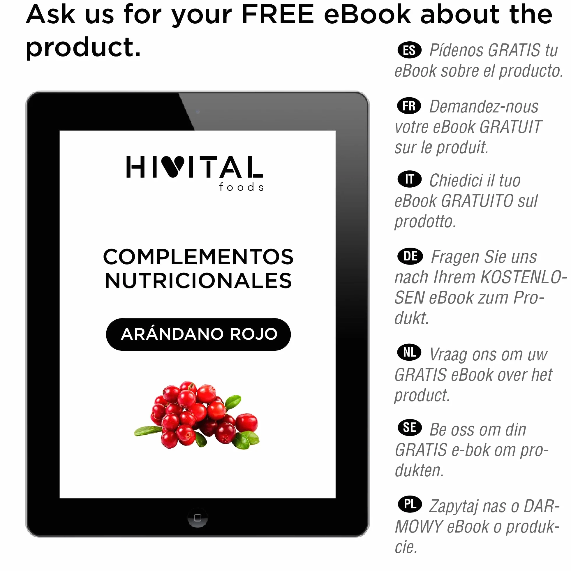 Mirtillo Rosso Americano 15000 mg. 180 capsule vegane per 3 mesi di trattamento. Con D-Mannosio, Uva Ursina e Vitamina C. 100% Cranberry Naturale. Prodotto in Europa da HIVITAL