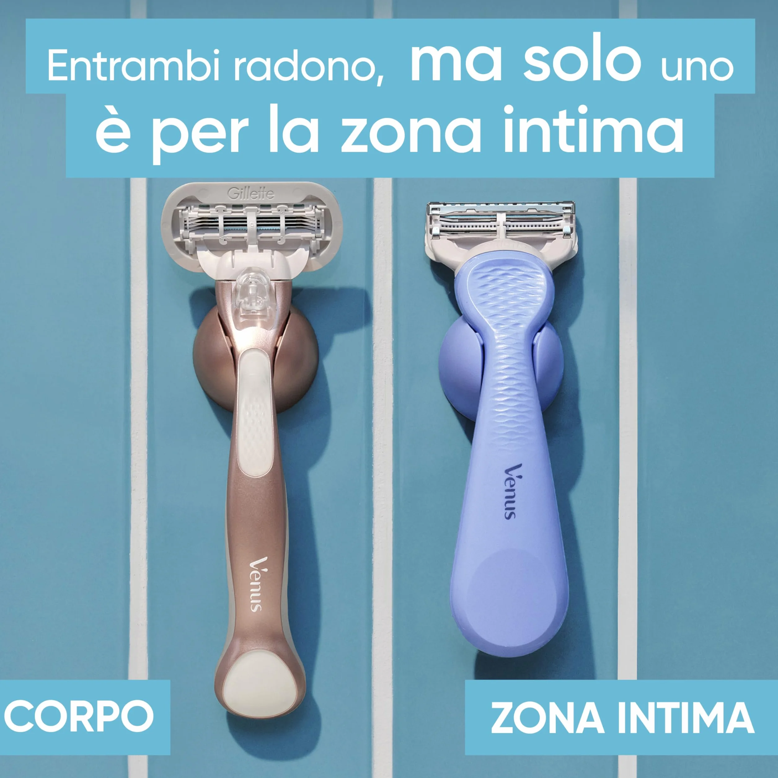Gillette Venus Lamette Donna Ricambio 8 Pezzi per Rasoio Parti Intime con Barra Anti-irritazioni