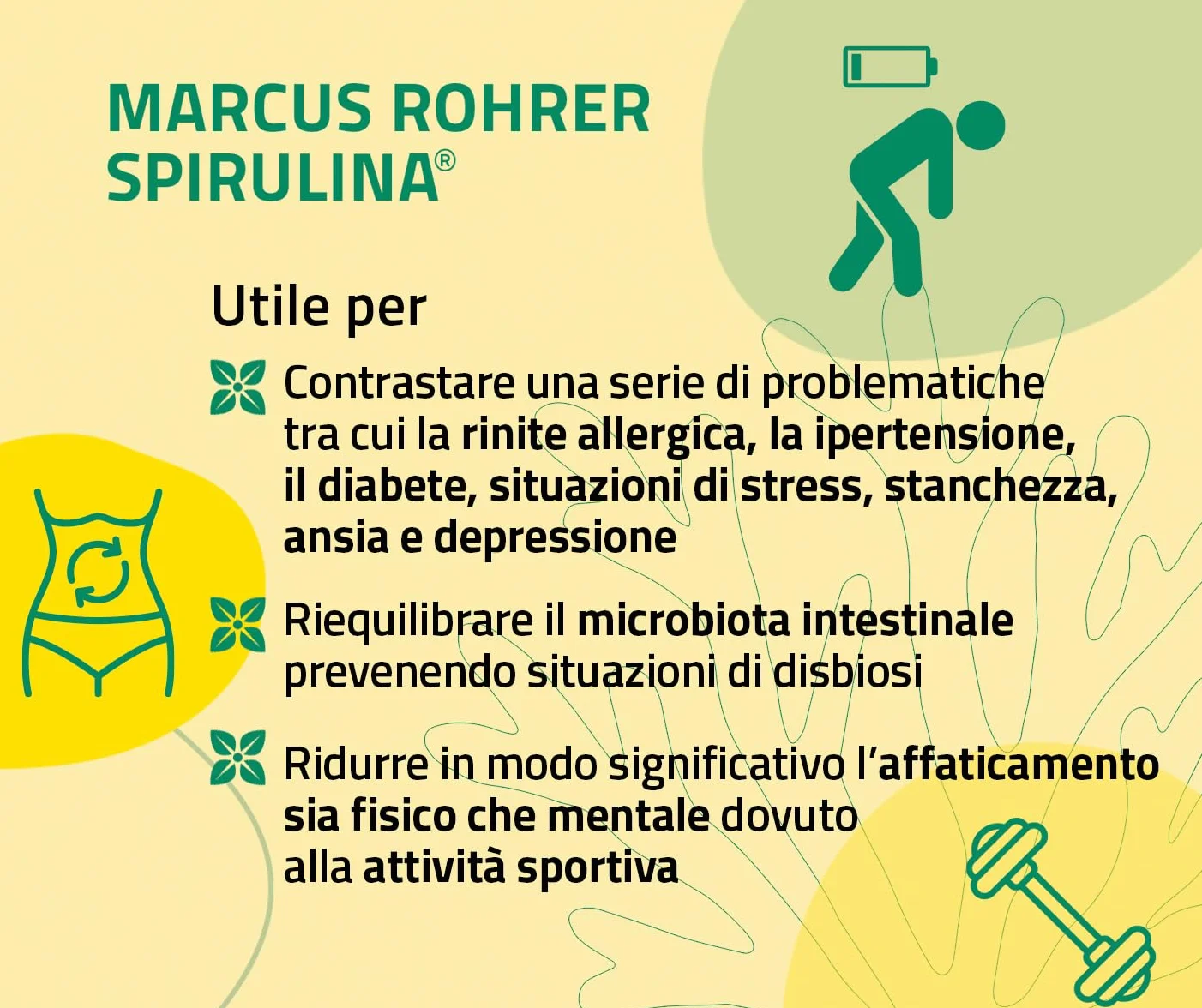 MARCUS ROHRER SPIRULINA delle Hawaii 180 Compresse Integratore Alimentare Naturale