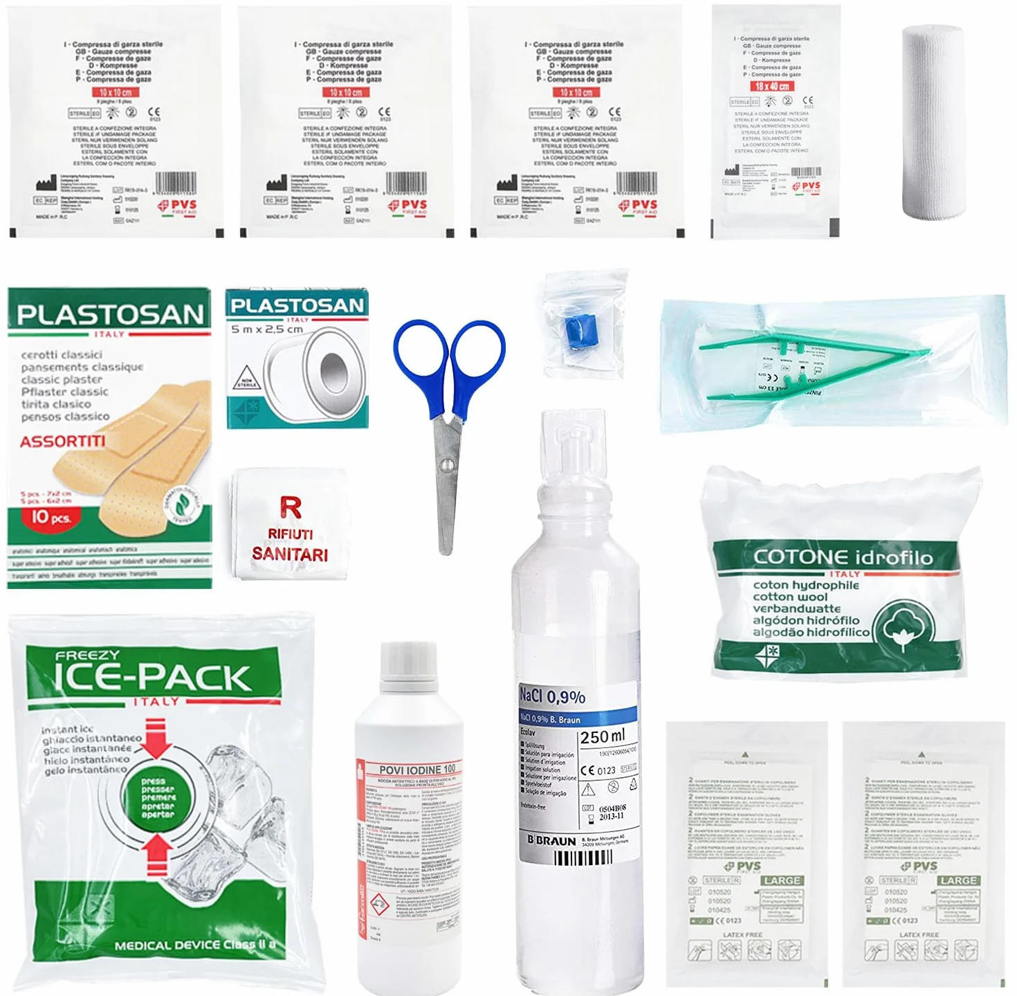 ONFARMA KIT PRIMO SOCCORSO COMPLETO DM 388 allegato 2 per aziende fino 2 lavoratori
