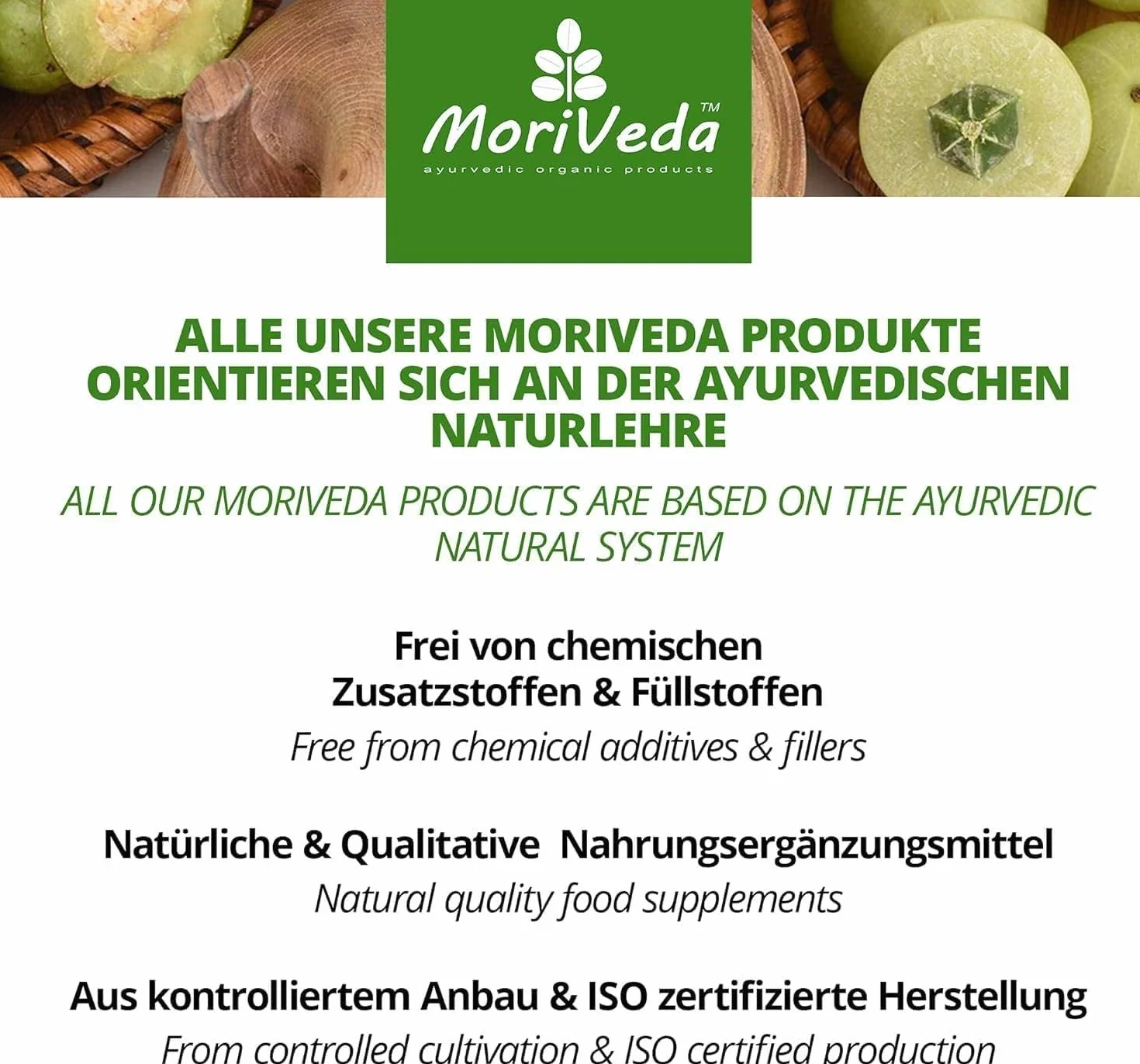 MoriVeda Triphala compresse 1000 mg, miscela ayurvedica di tre frutti composta da amla, haritaki e bibhitak, integratore vegetale vegano, 3x 120 compresse