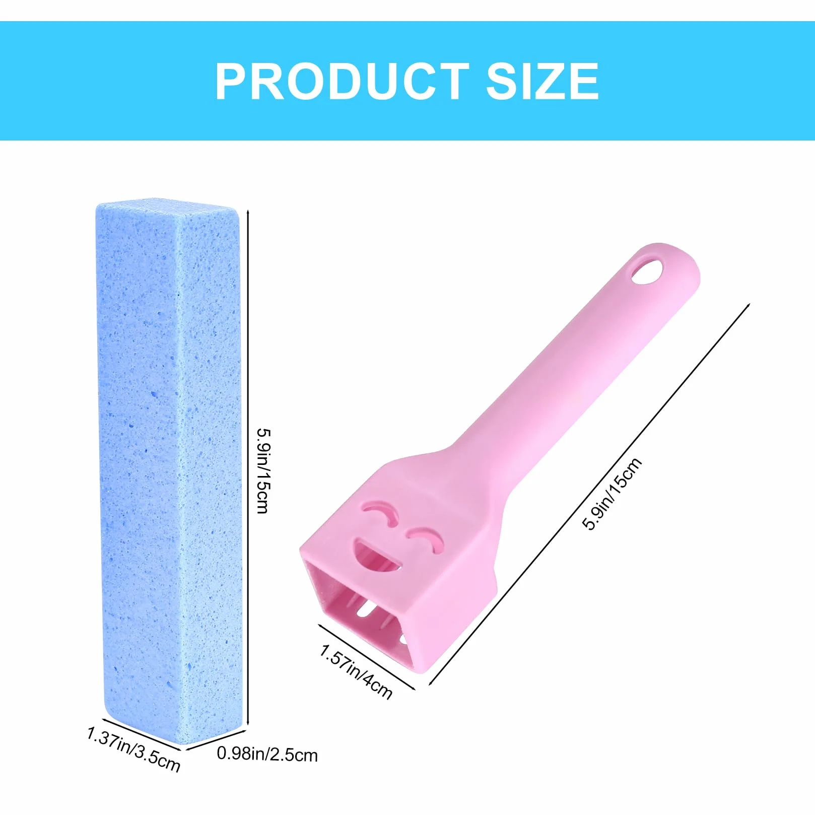 Pietra Pomice per Pulizia WC 6 Pezzi con Manico, Blocco Rimuove Macchie per WC, Cucine, Docce