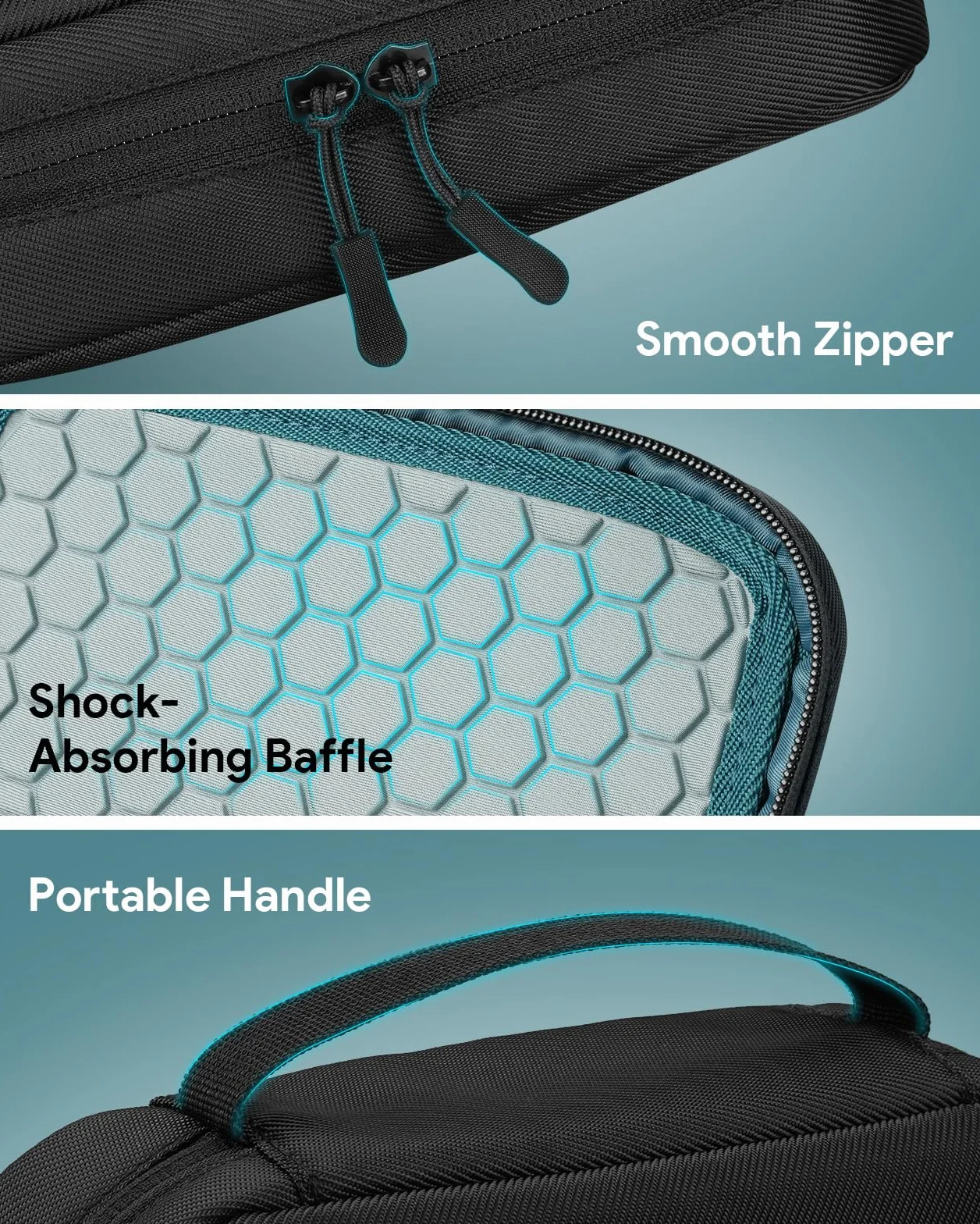 Yinke Custodia da viaggio per rasoio Multigroom serie 3000/5000/7000/9000, rasoio elettrico da uomo con regolabarba e accessori, borsa organizer da viaggio (nero)