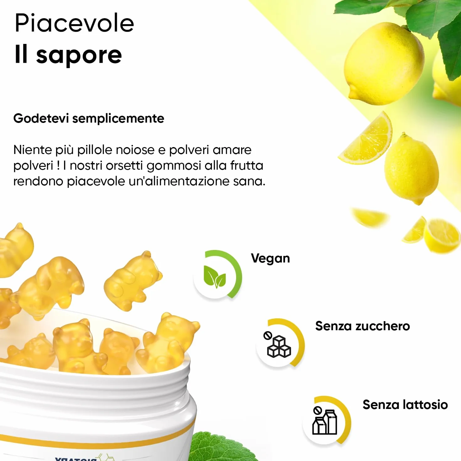 Caramelle Gommose L-Carnitina 3000 mg, 160 Gummies, con Vitamine A B12 C D E K, Vegane Senza Zucchero