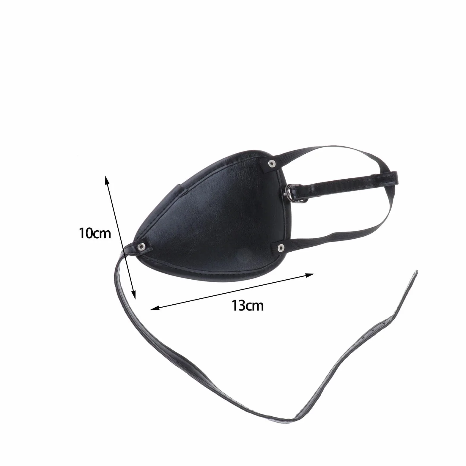 Benda per occhi da pirata regolabile 13x10 cm per cosplay adulti