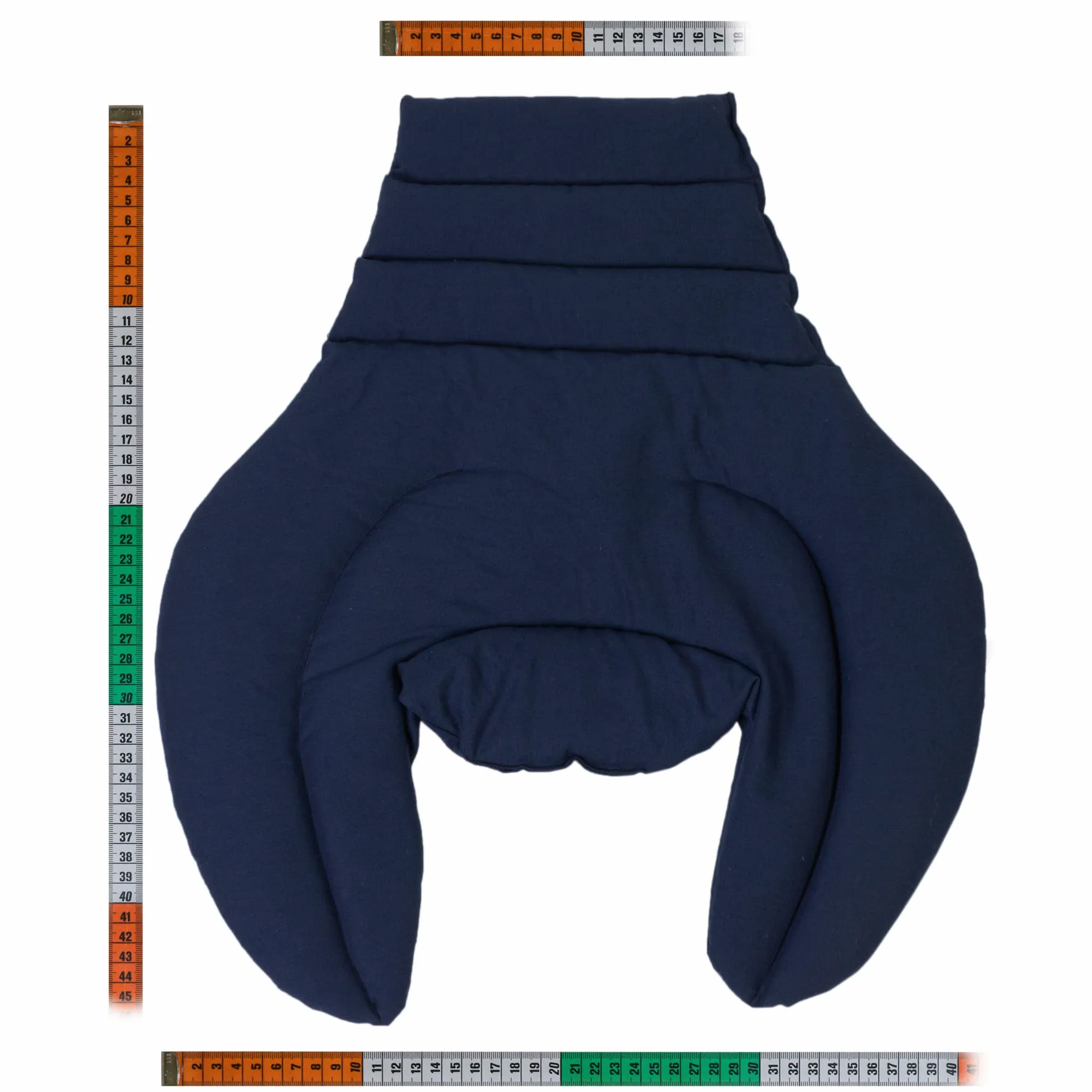 Cuscino per il collo con forma a U per l'area cervicale - Collo + Spalle + Schiena - Cuscino con noccioli di ciliegia - Cuscino termico - Cuscino per il collo - blu scuro