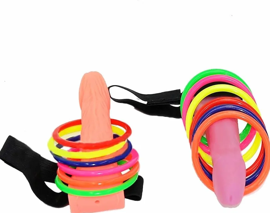 Gioco Lancio degli Anelli con 2 Piselli a Strappo, Addio al nubilato gadget pisello, Giochi addio al nubilato sposa e celibato