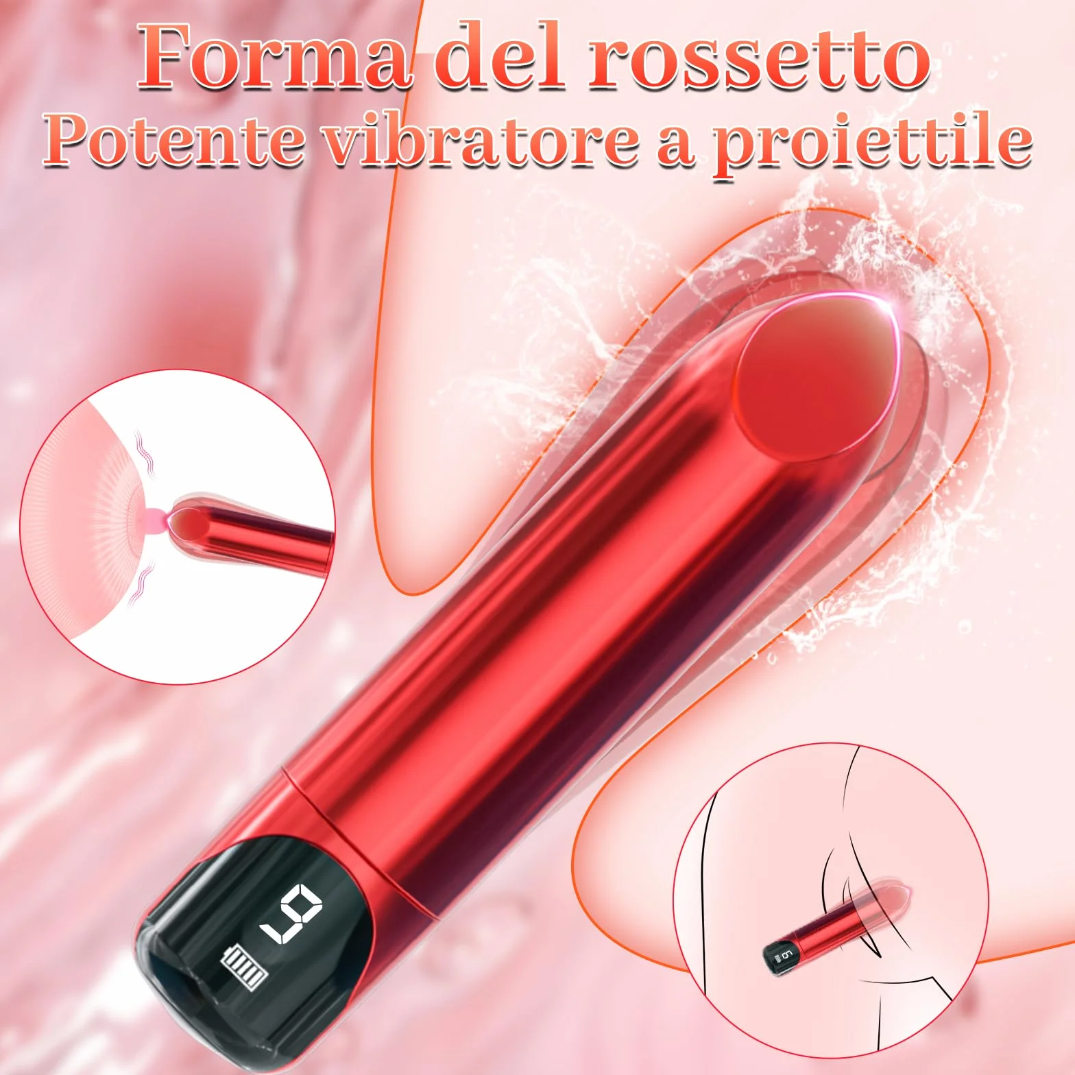 Vibratoreper Donna Piccolo Sex Toys - Vibratore Donna con 9 Modalità di Vibrazione Vibratoreper Donna Clotoride Sex Toy Vibratori Donna Squirting Vibratoreper Donna Professionale Toys Donna Clotoride