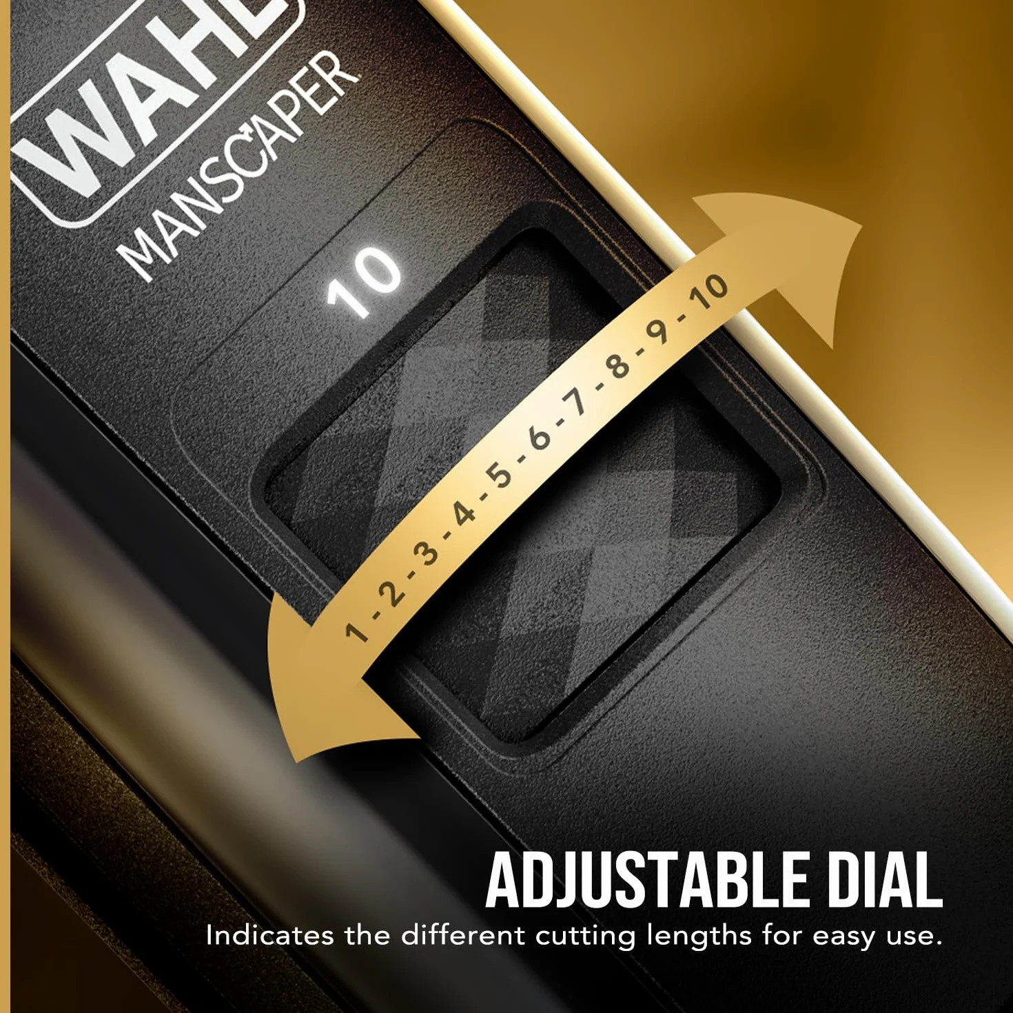 WAHL Manscaper Lithium Trimmer Corpo e Parti Intime impermeabile bagnato/asciutto Smart Trim LED lame Safe-Touch ricaricabile nero