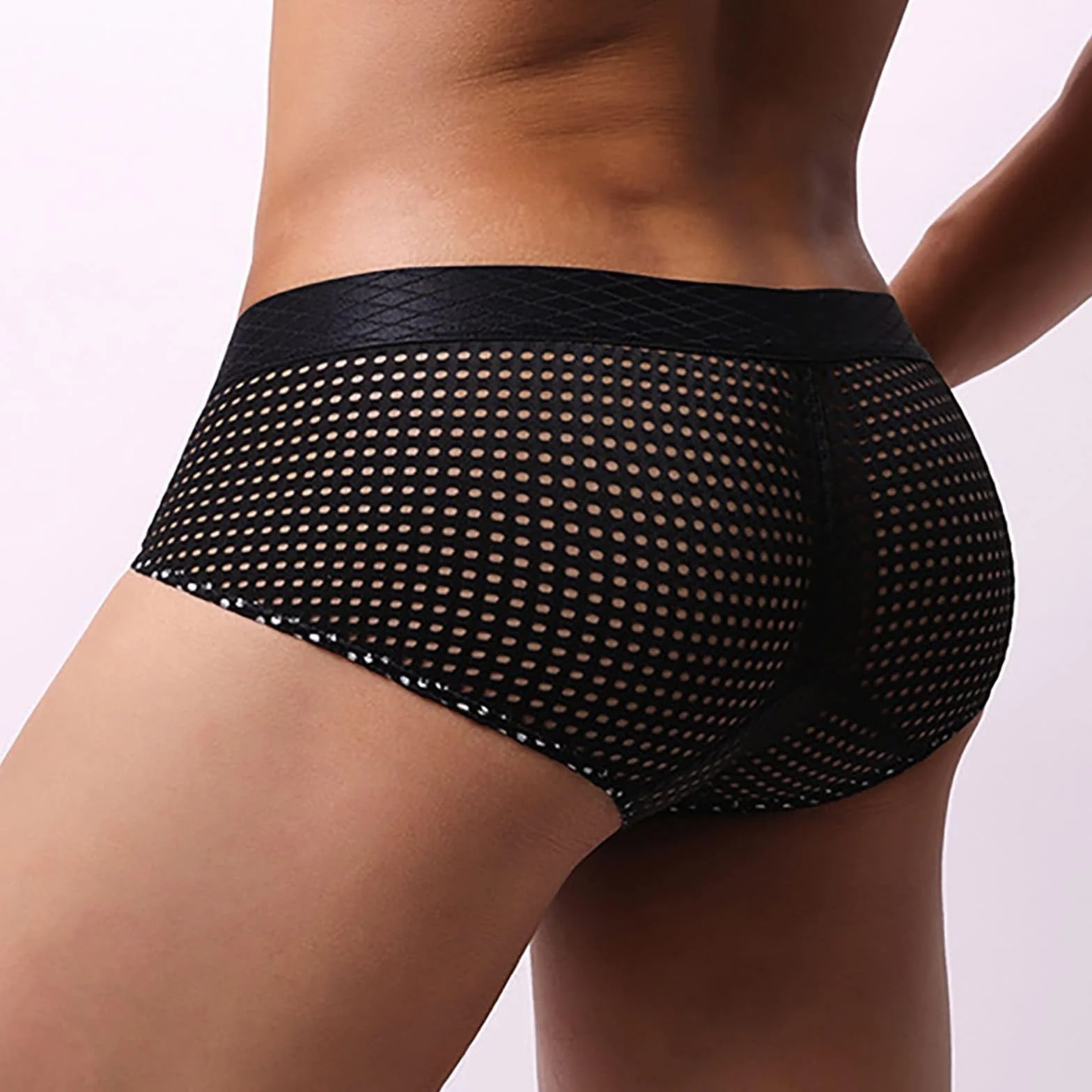 Boxer Mare 2026 Slip a Vita Bassa con Cintura Larga per Uomo, Traspirante, in Rete Sexy