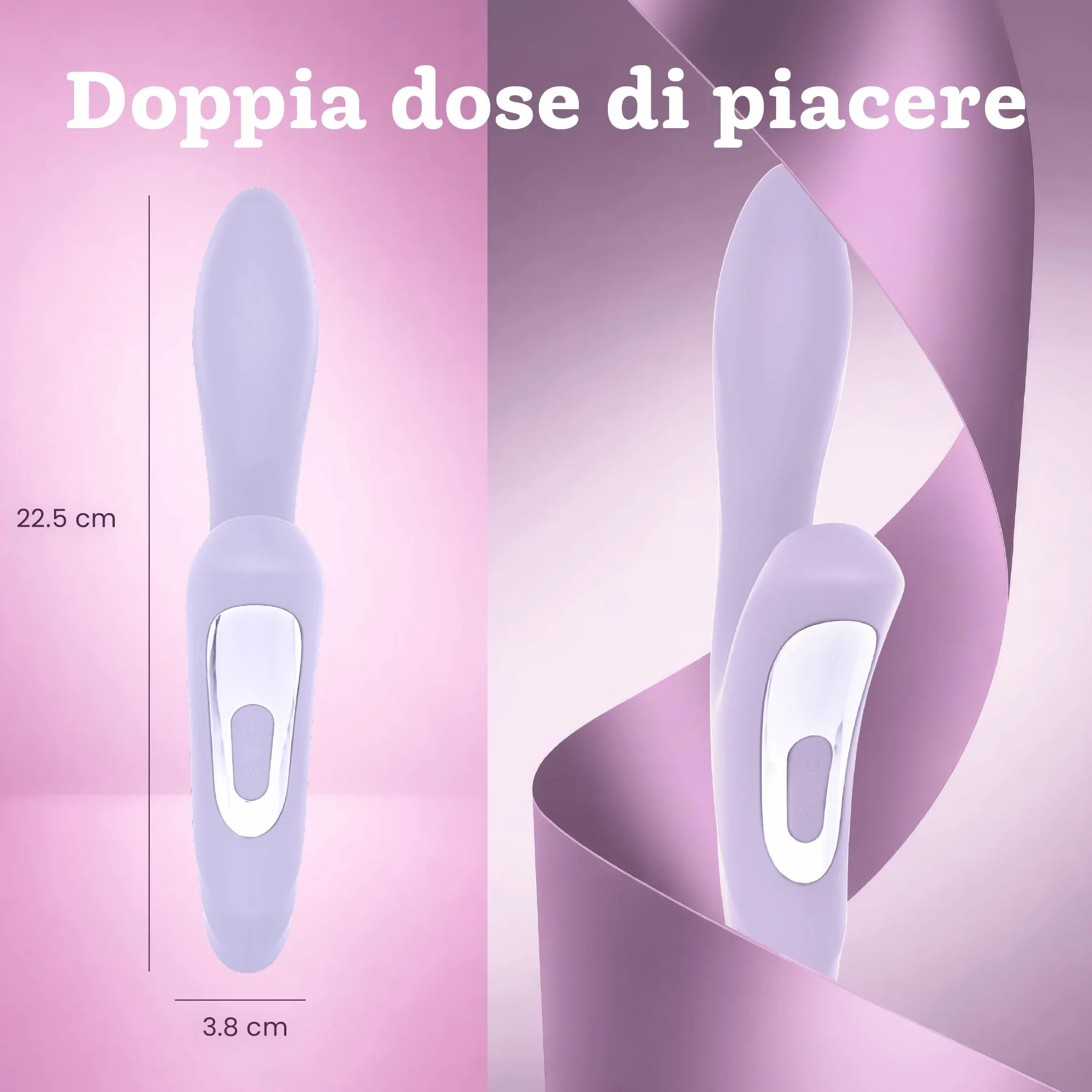 Oliver James Vibratore Rabbit Picchiettante – Sex Toy Silenzioso Doppio Motore, 7 Modalità Vibrazione e 7 Picchiettio | Stimolatore Clitorideo e Punto G, Silicone Atossico Impermeabile Donna e Coppia