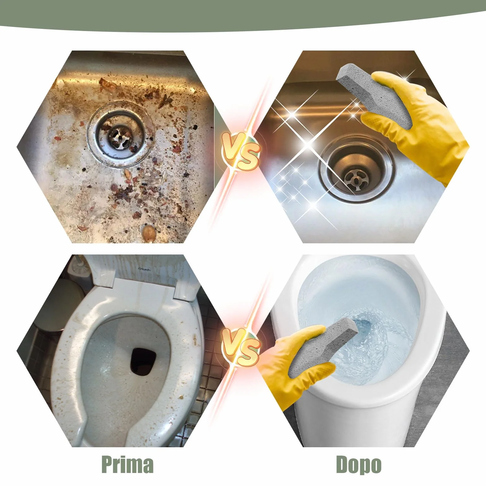 Pietra Pomice per Pulizia Ceramica WC 8 Pezzi