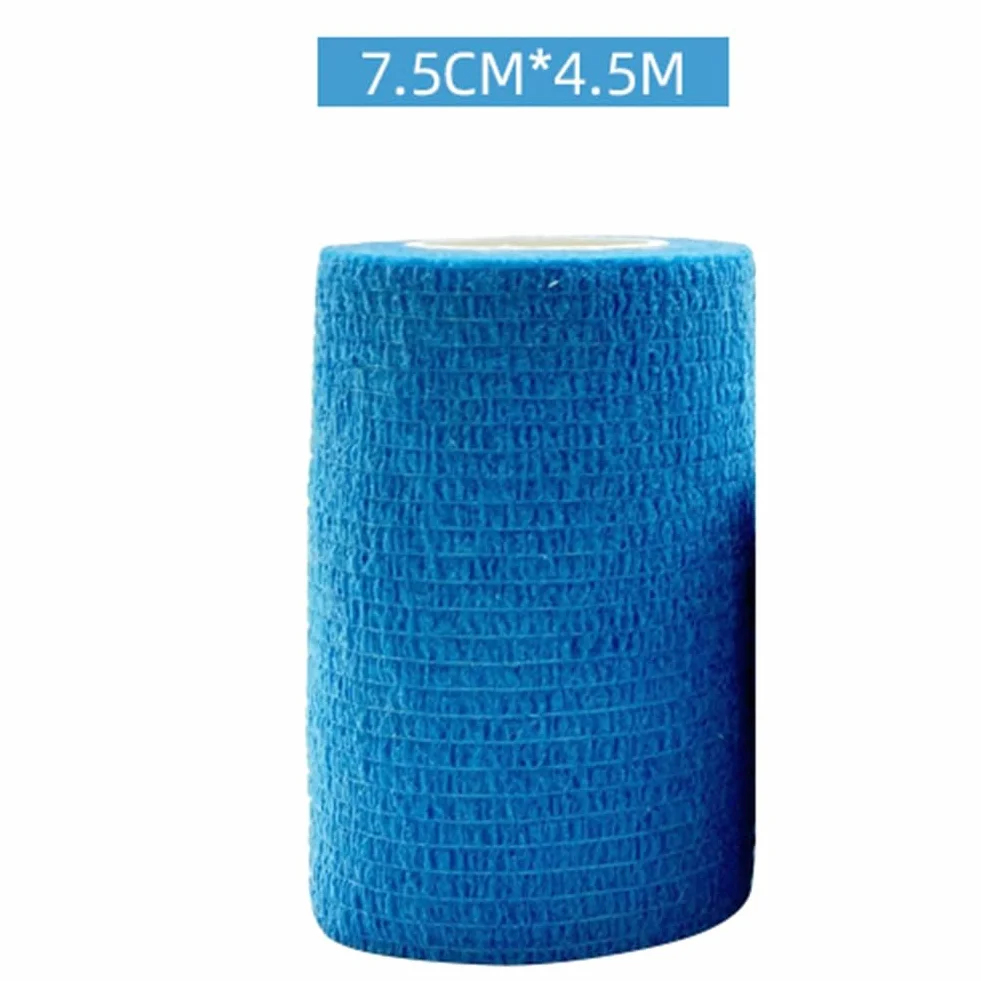 Nastro Avvolgente per Elastiche Autoadesive Sportive Blu per Cuscinetti di Supporto per Ginocchia, Caviglie,