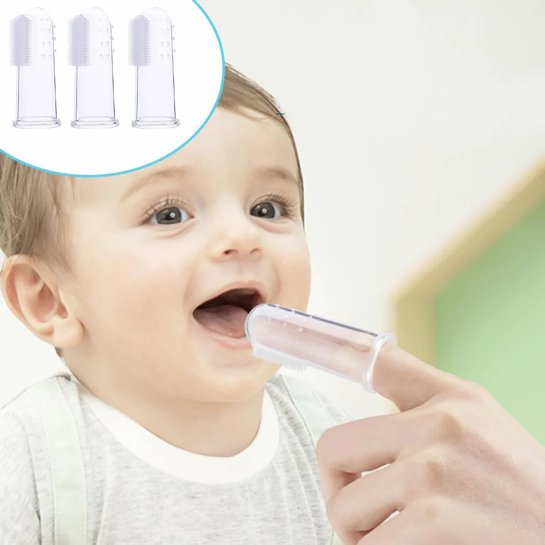 6 pz Multicolore Spazzolino Denti Bambino Silicone Con Scatola Spazzolino Dito Bambino Per