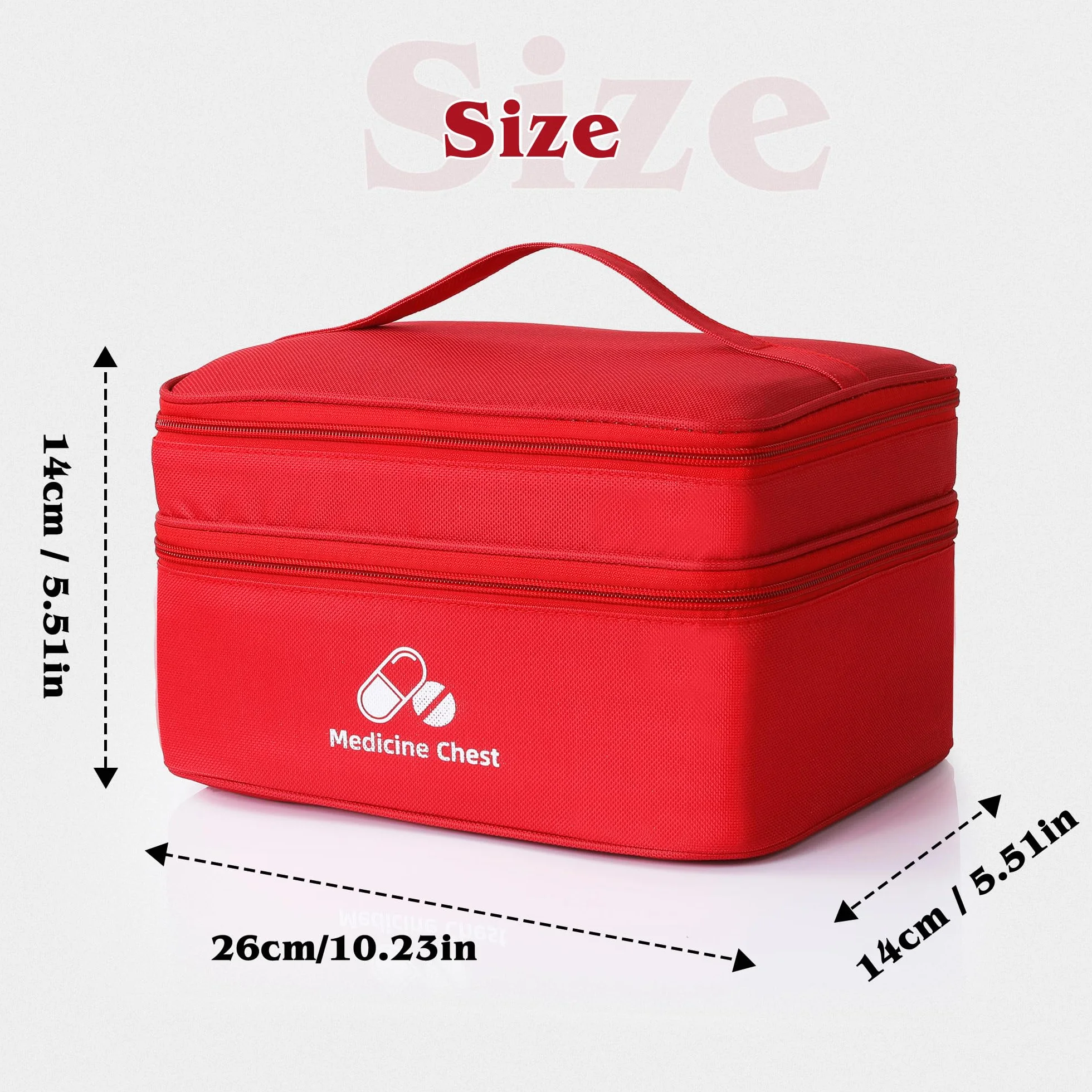 Romon Borsa Pronto Soccorso Viaggio Impermeabile, Kit Pronto Soccorso Vuota Alta Capacità Borsa Medica Portatile