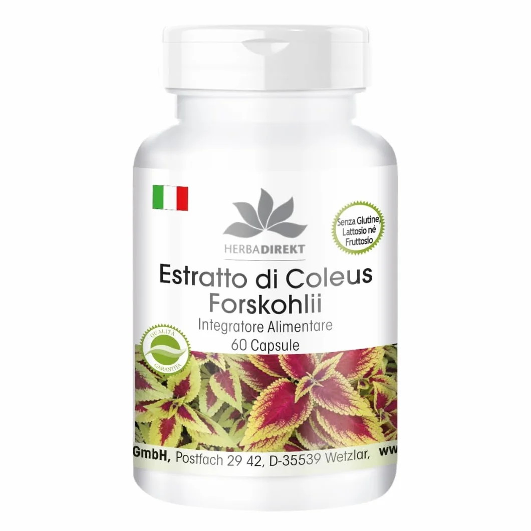 Coleus Forskohlina Integratore 10mg Forskolin 60 Capsule HERBADIREKT Warnke Vitalstoffe
