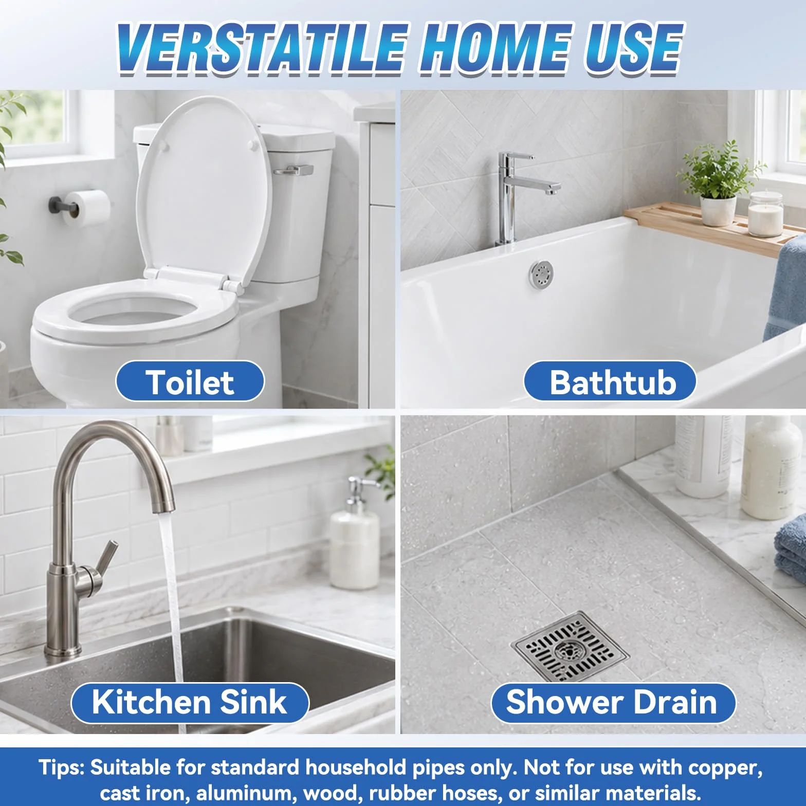 Pastiglie Elimina Cattivi Odori Scarichi 50 Compresse Deodorante Scari-chi Cucina Bagno WC