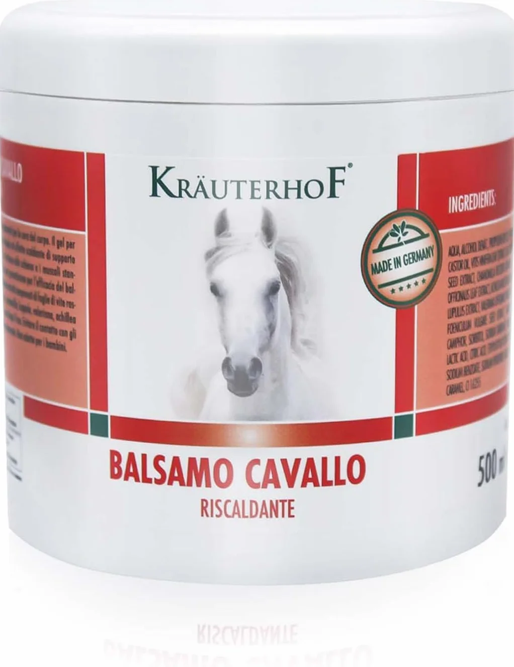Naturus per Krauterhof Balsamo Riscaldante per Cavalli Extra Forte Gel all'Arnica 500ml