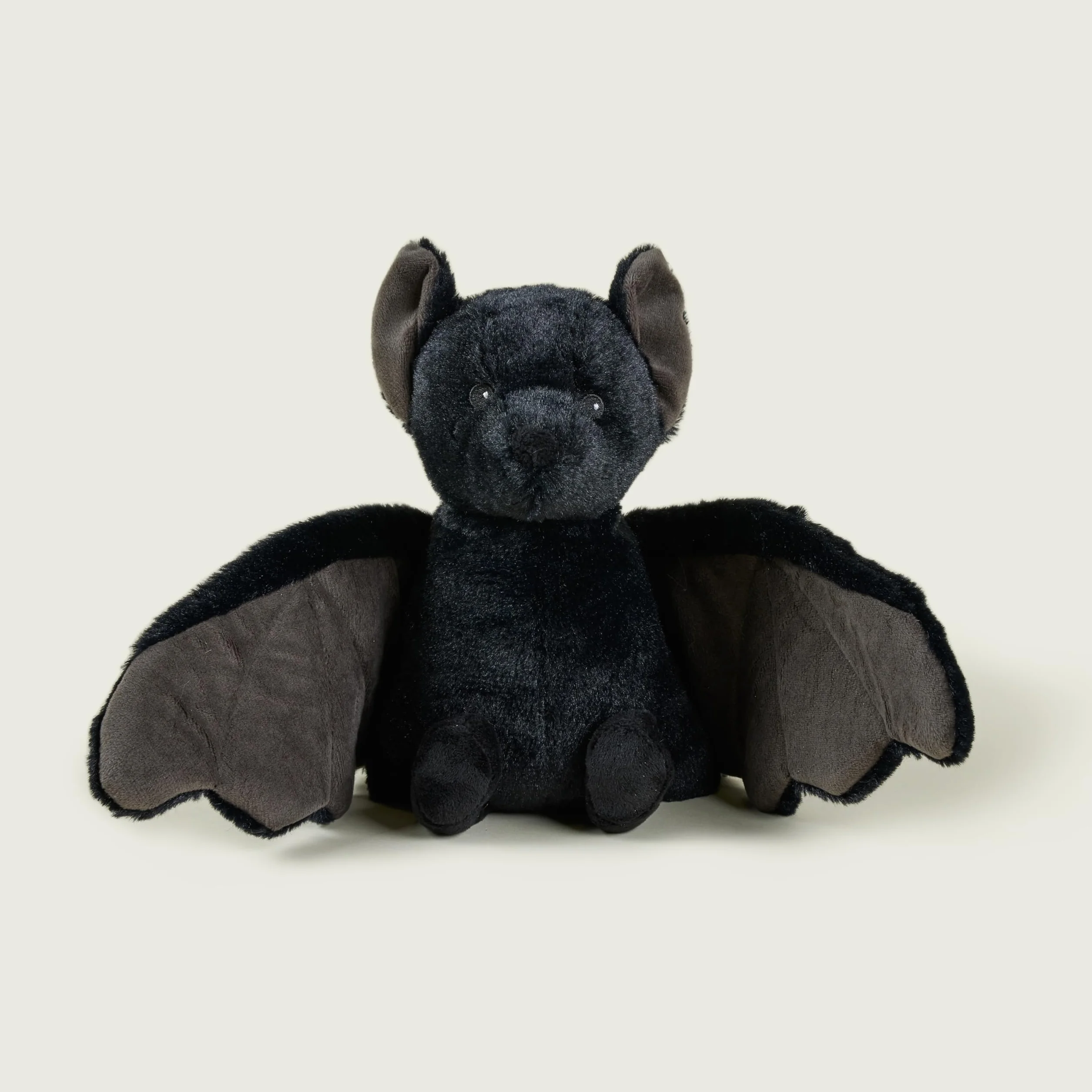 Warmies Cuscino termico a forma di pipistrello nero, riscaldabile al microonde, caldo o freddo, leggermente profumato alla lavanda francese, morbido cuscino termico per microonde